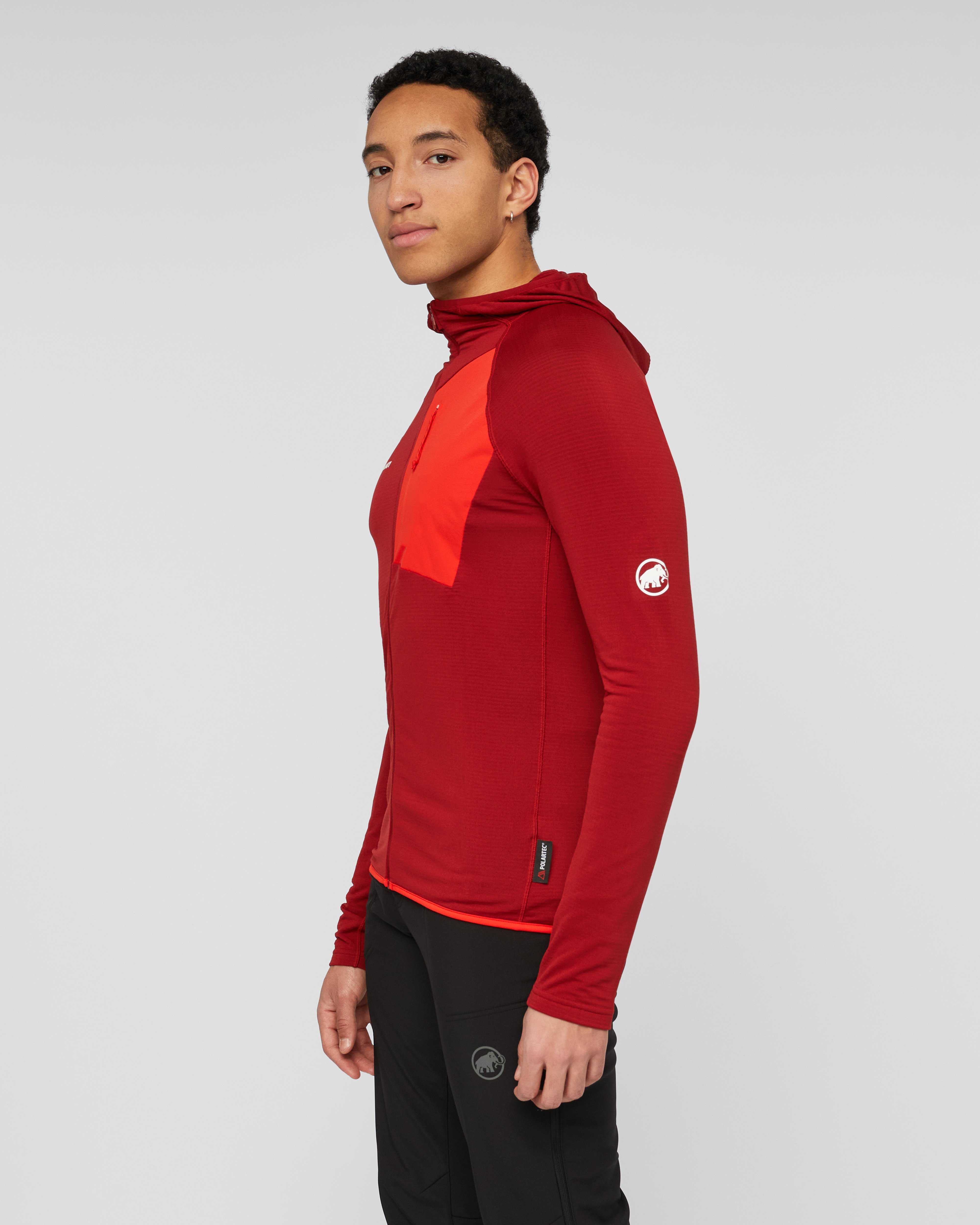 Mammut Aenergy Light ML Hooded Jacket Men, dark mammut red-mammut red - Dark mammut red-mammut red - Model side view