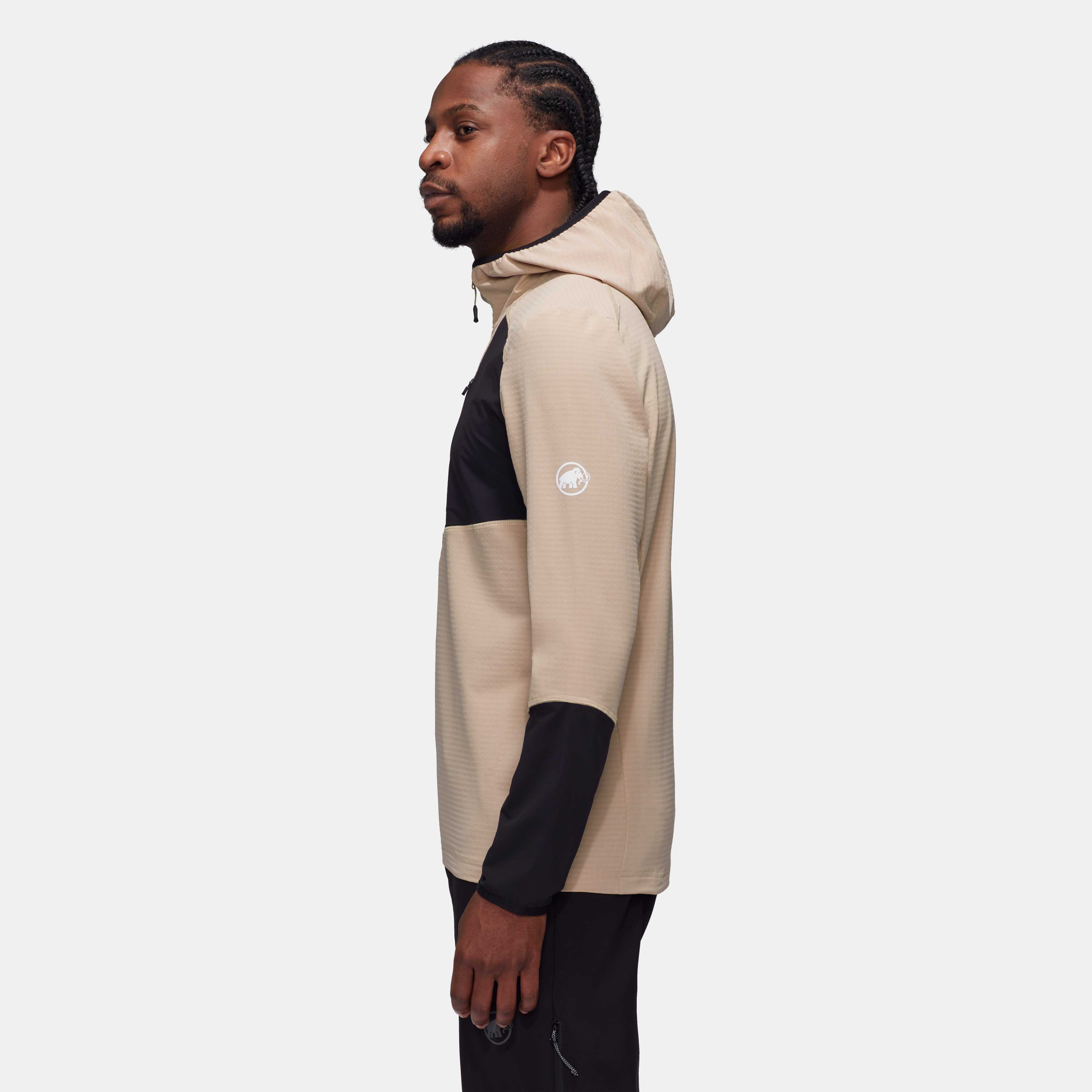 Mammut Madris Light ML Half Zip Hoody Men, savannah-black - Savannah-black