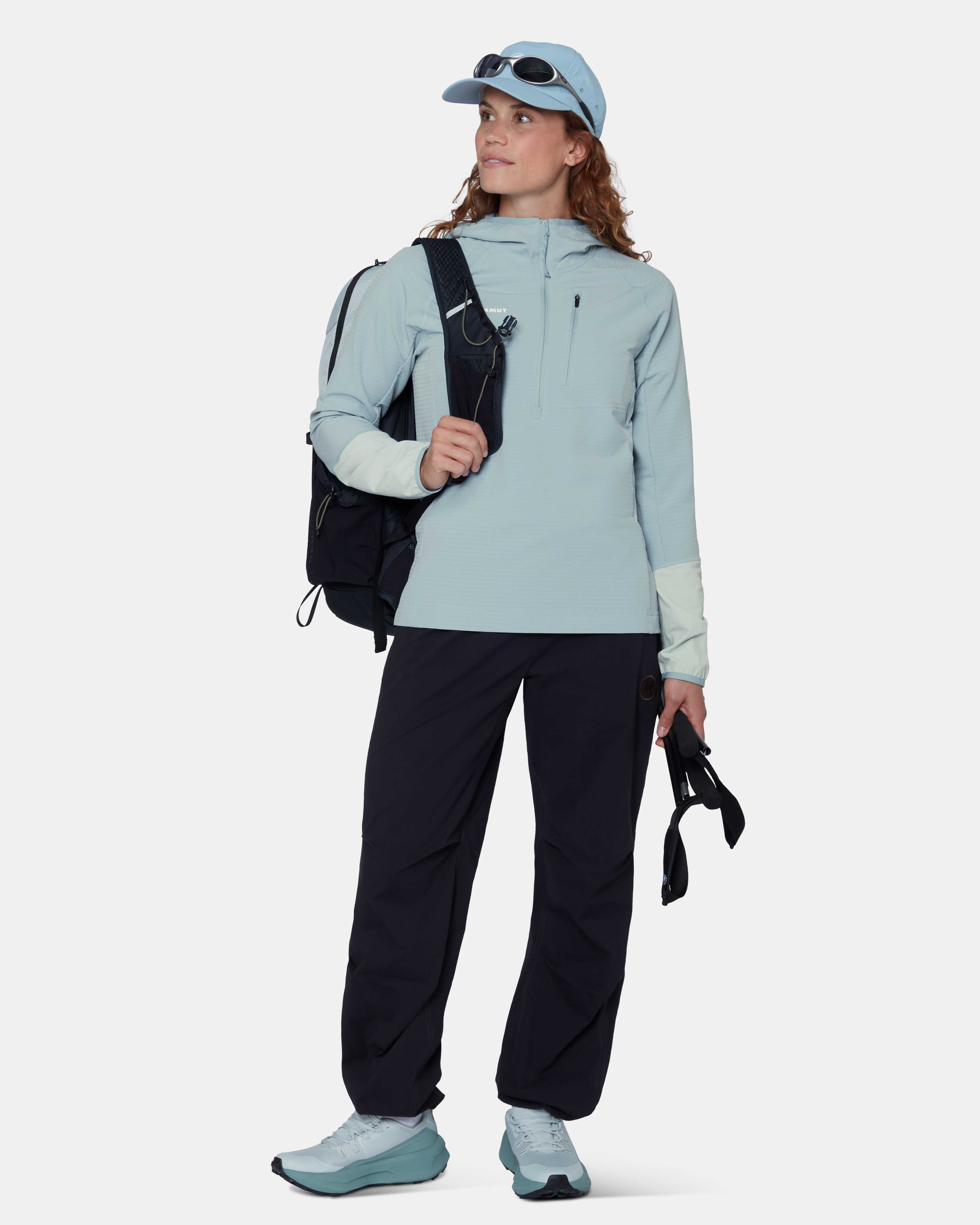 Mammut Madris Light ML Half Zip Hoody Women, nebla-silver sage - Nebla-silver sage