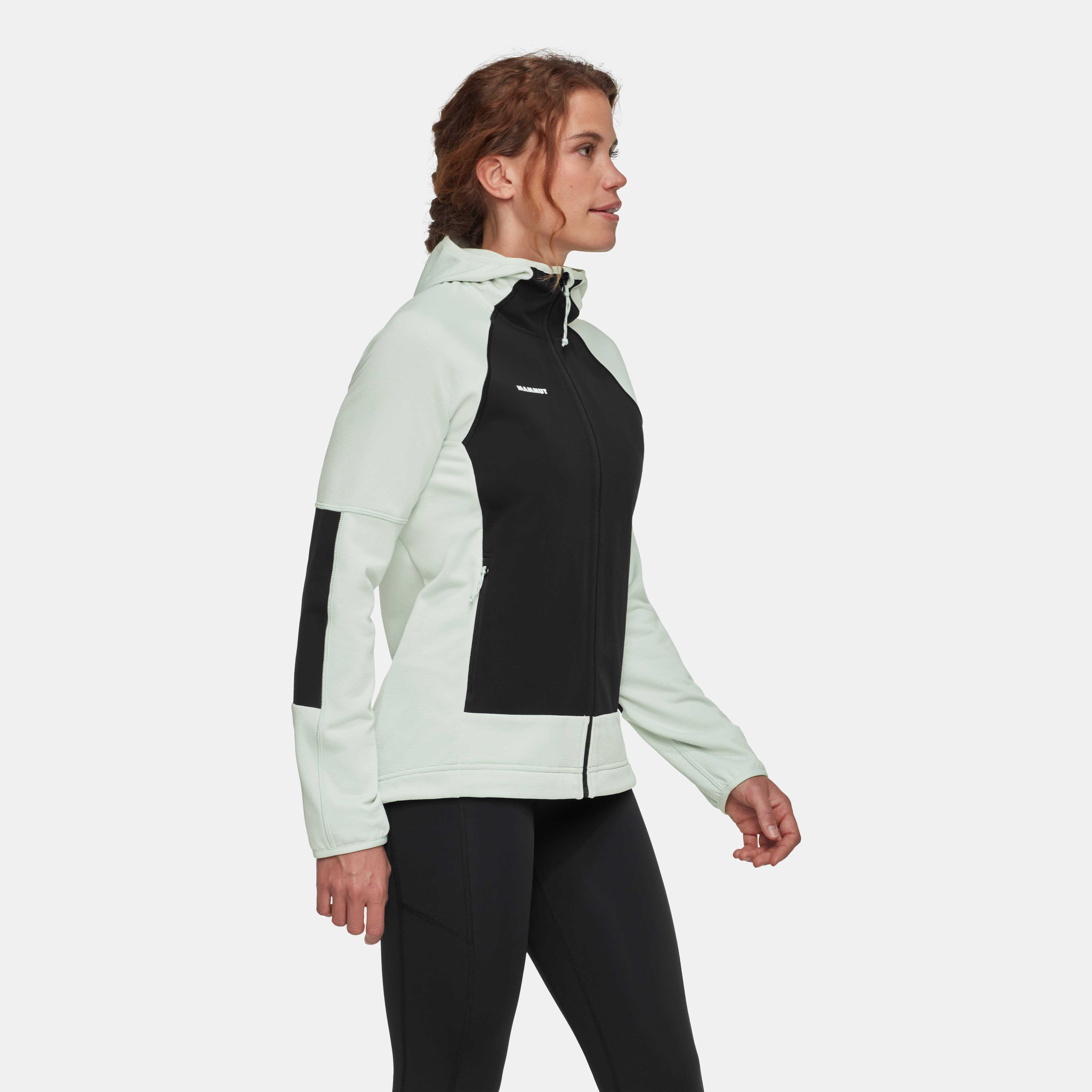 Mammut Massone ML Hooded Jacket Women, silver sage-black - Silver sage-black