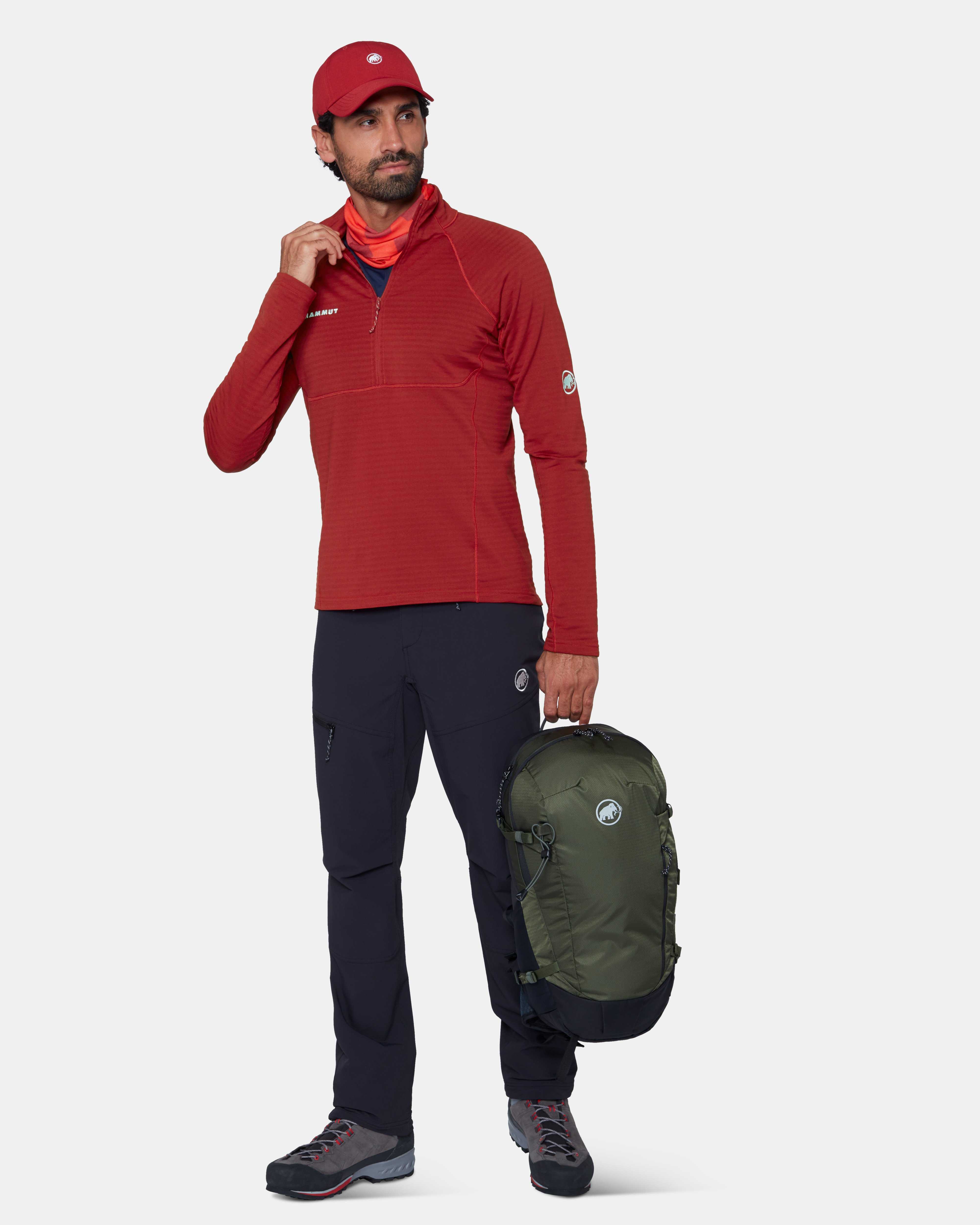 Mammut Taiss ML Half Zip Pull Men, dark mammut red - Dark mammut red