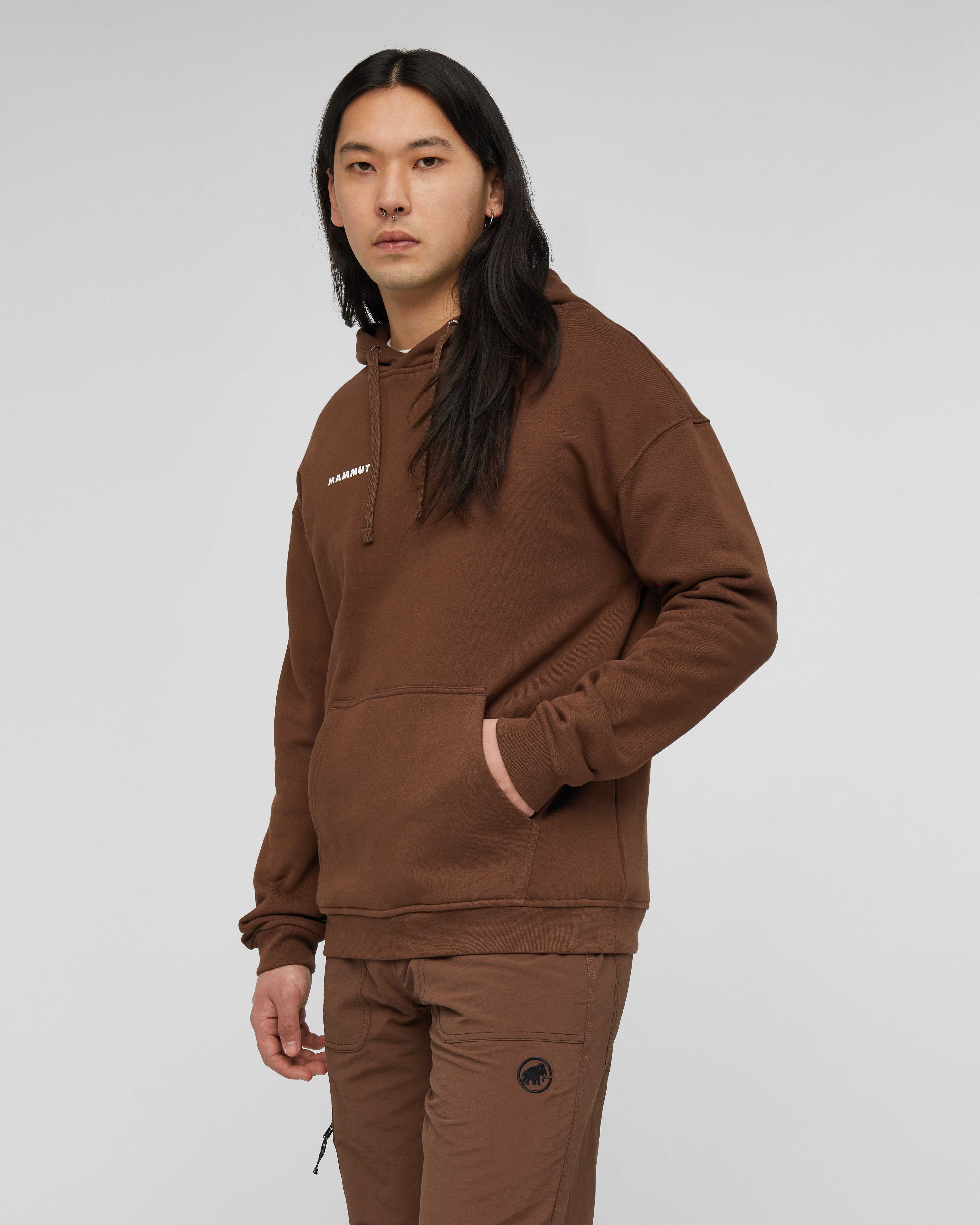 Mammut Mammut Base ML Hoody Men Mini Logo, soil - Soil - Model side view