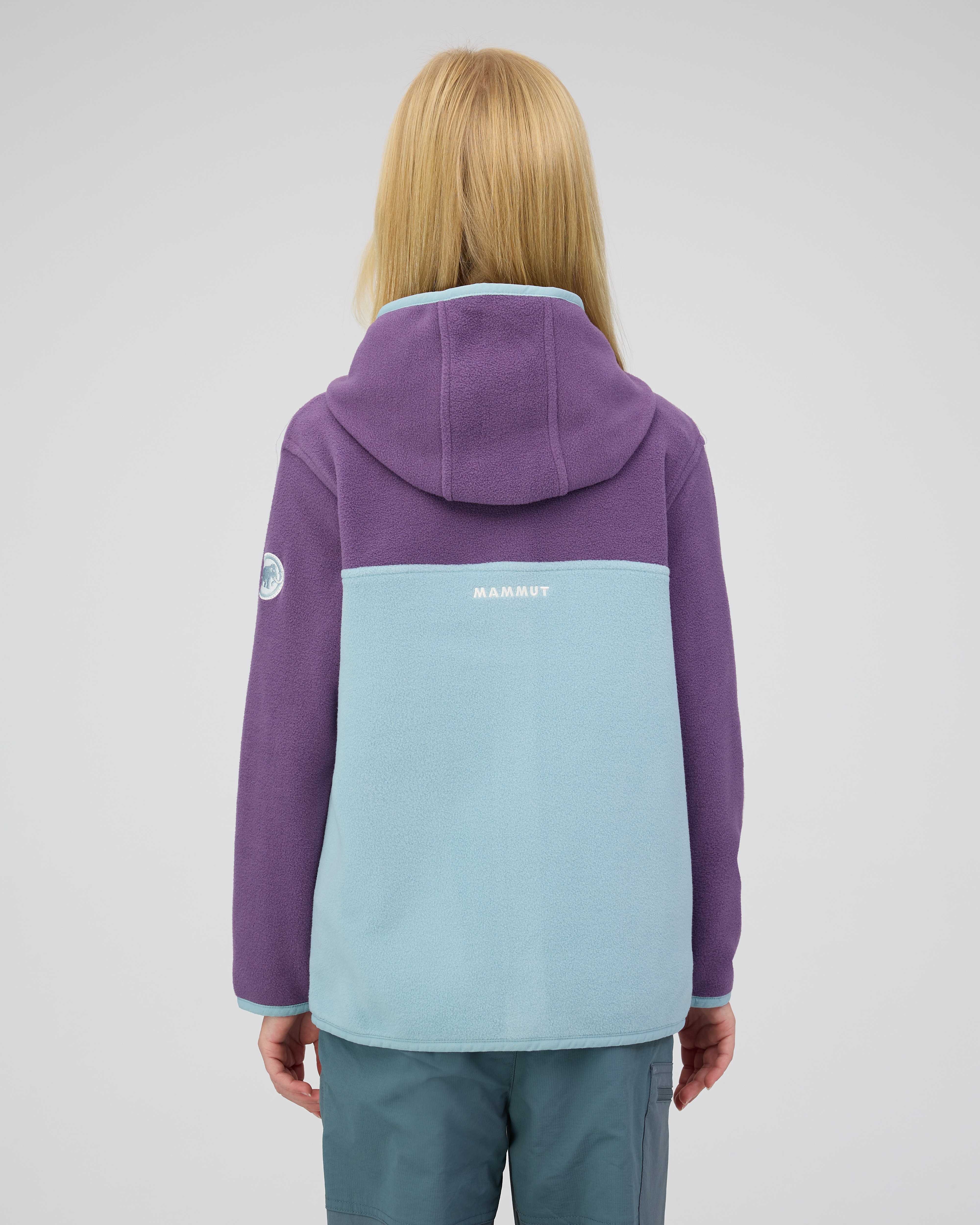 Mammut Waymarker ML Hooded Jacket Kids, nebla-paloja - Nebla-paloja - Model back view