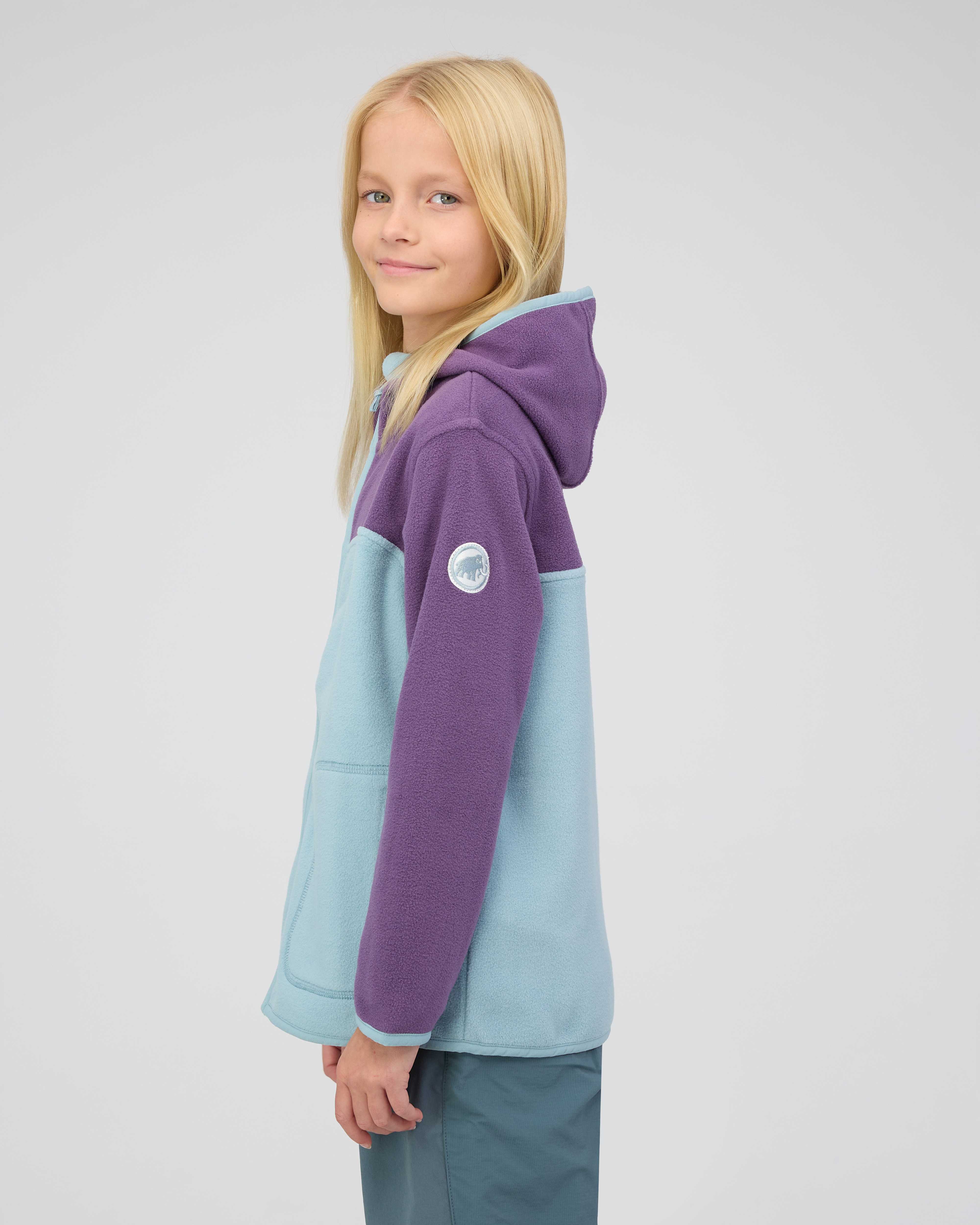 Mammut Waymarker ML Hooded Jacket Kids, nebla-paloja - Nebla-paloja - Model side view