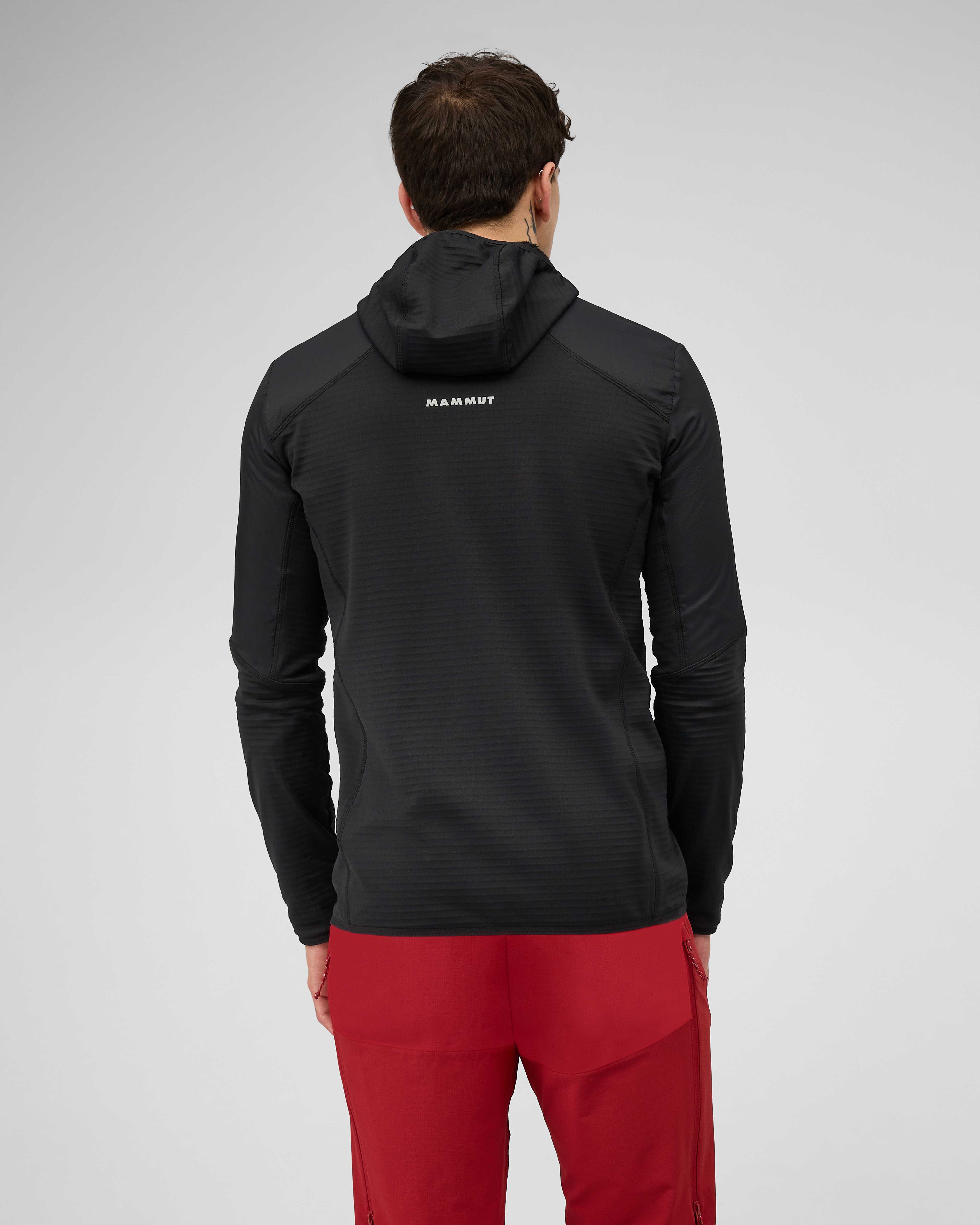 Mammut Aenergy ML Hybrid Hooded Jacket Men, black - Black - Model back view