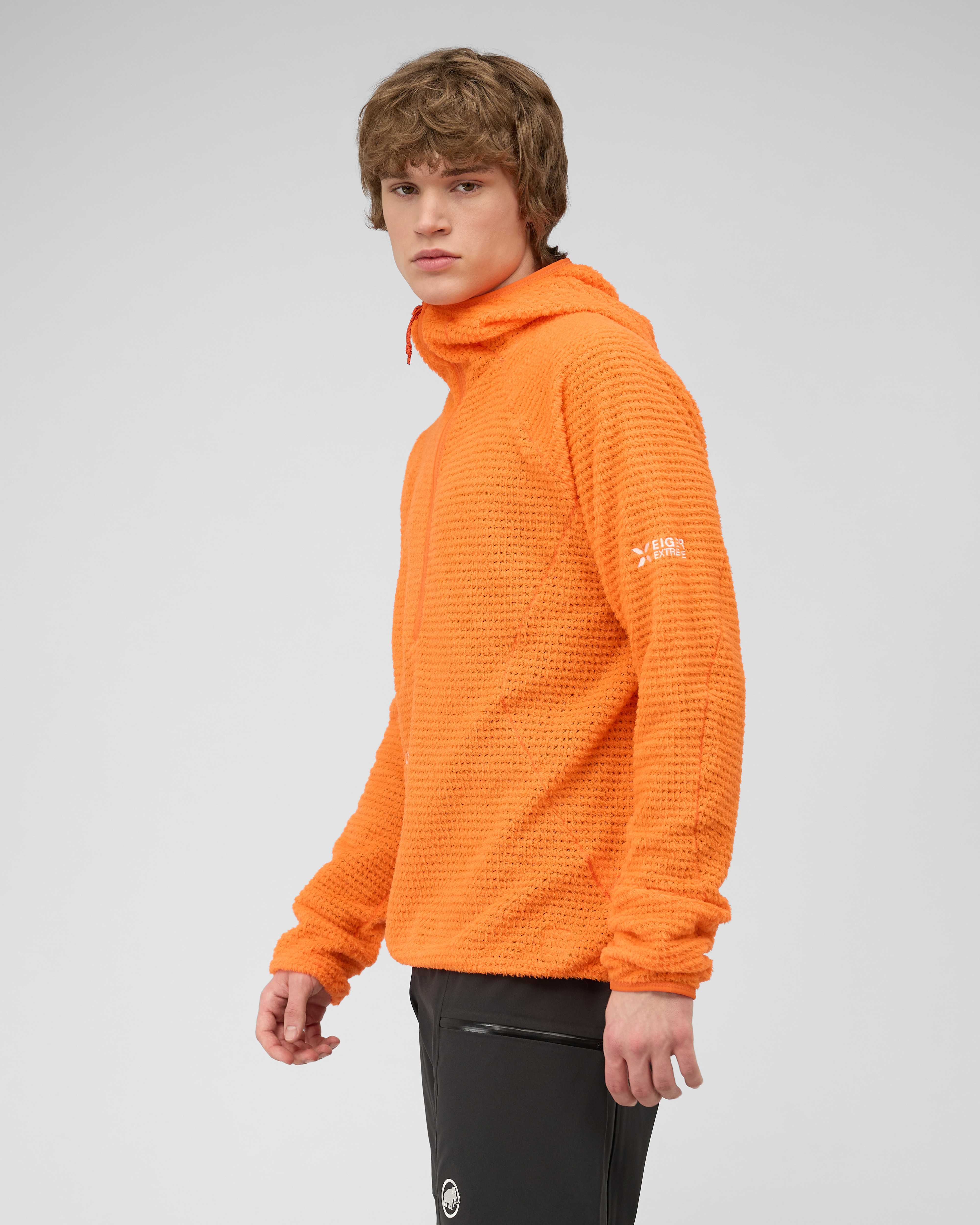 Mammut Eiger Free ML Air Half Zip Hoodie Men, eiger orange - Eiger orange - Model side view