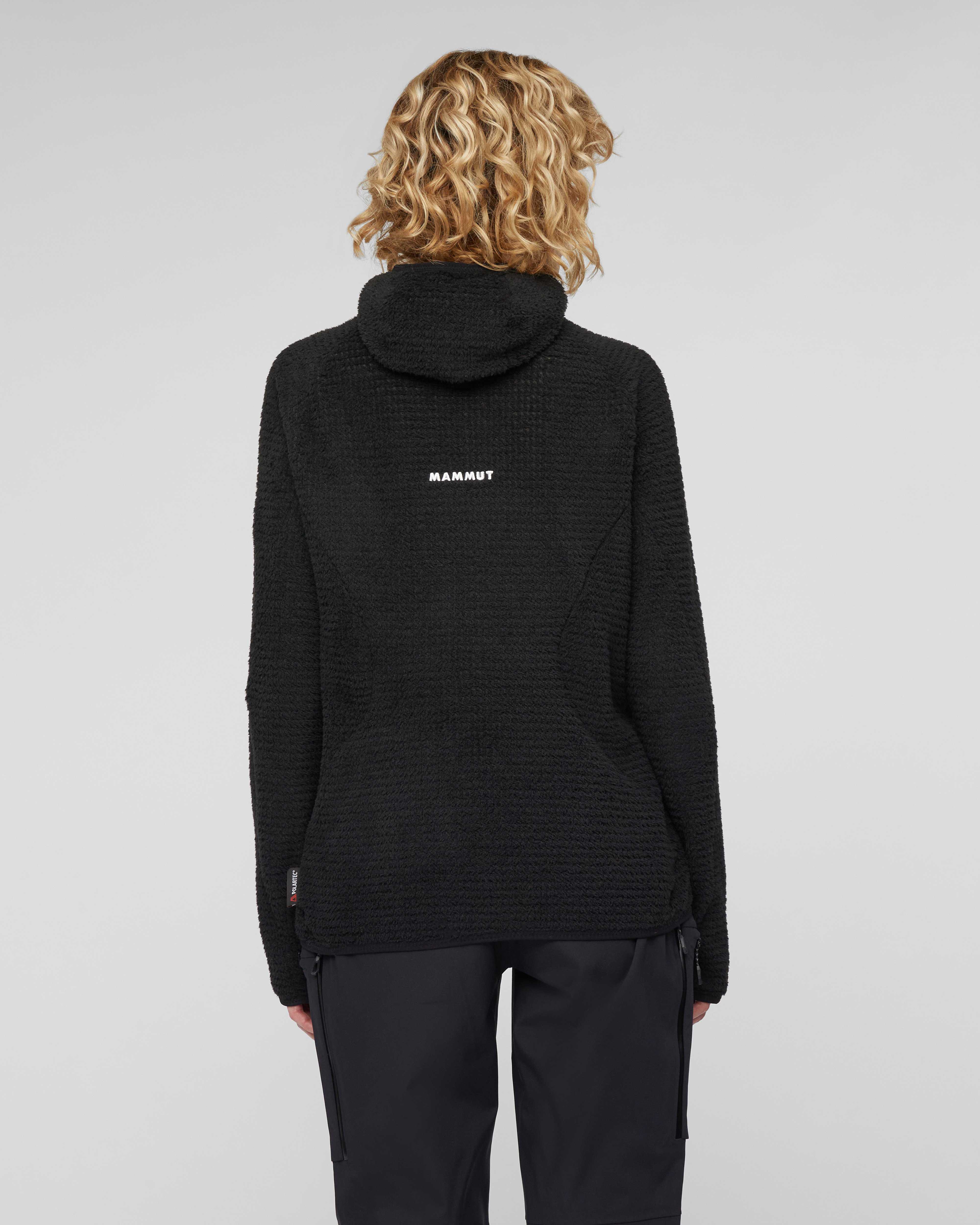 Mammut Eiger Free ML Air Half Zip Hoodie Women, black - Black - Model back view