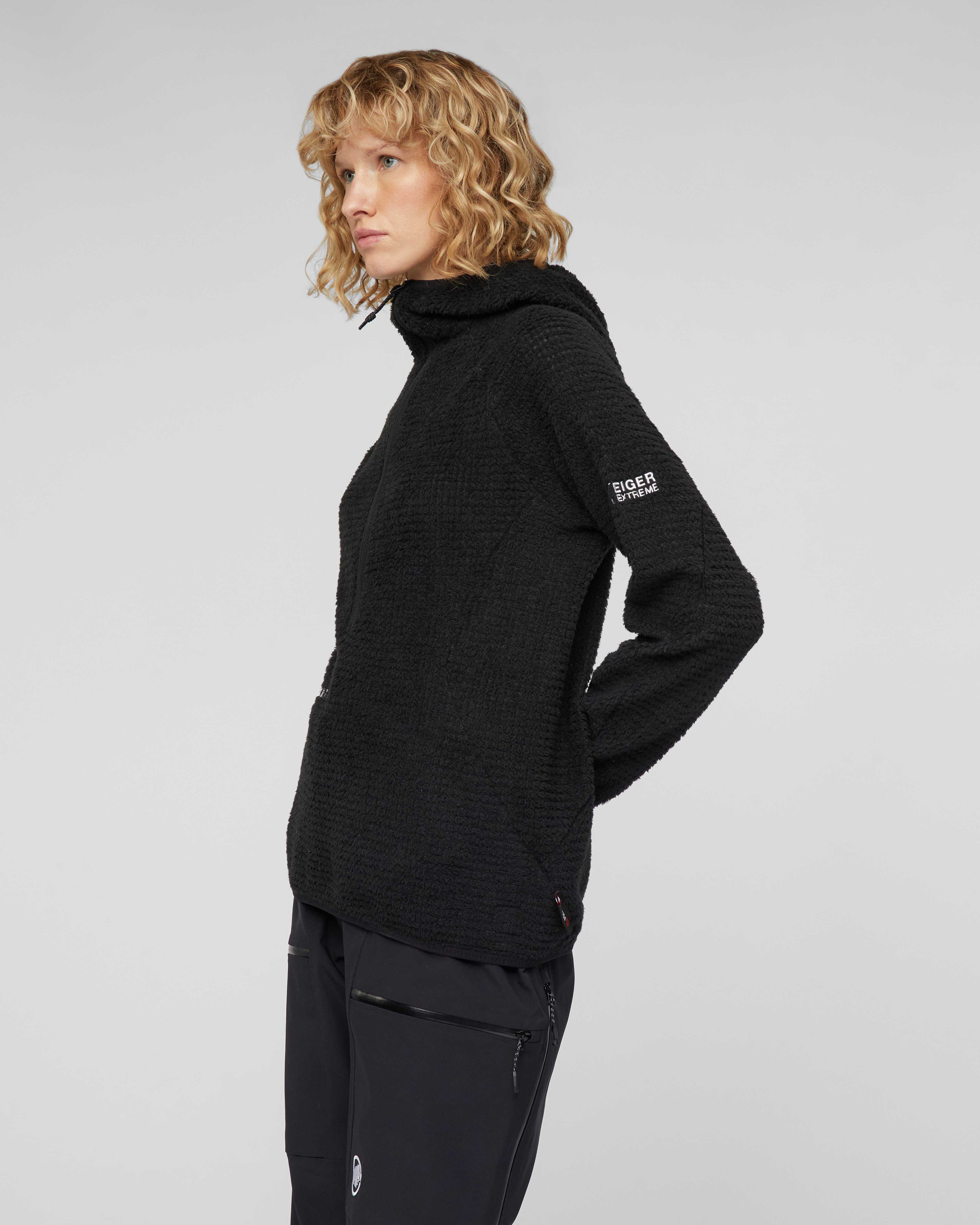 Mammut Eiger Free ML Air Half Zip Hoodie Women, black - Black - Model side view