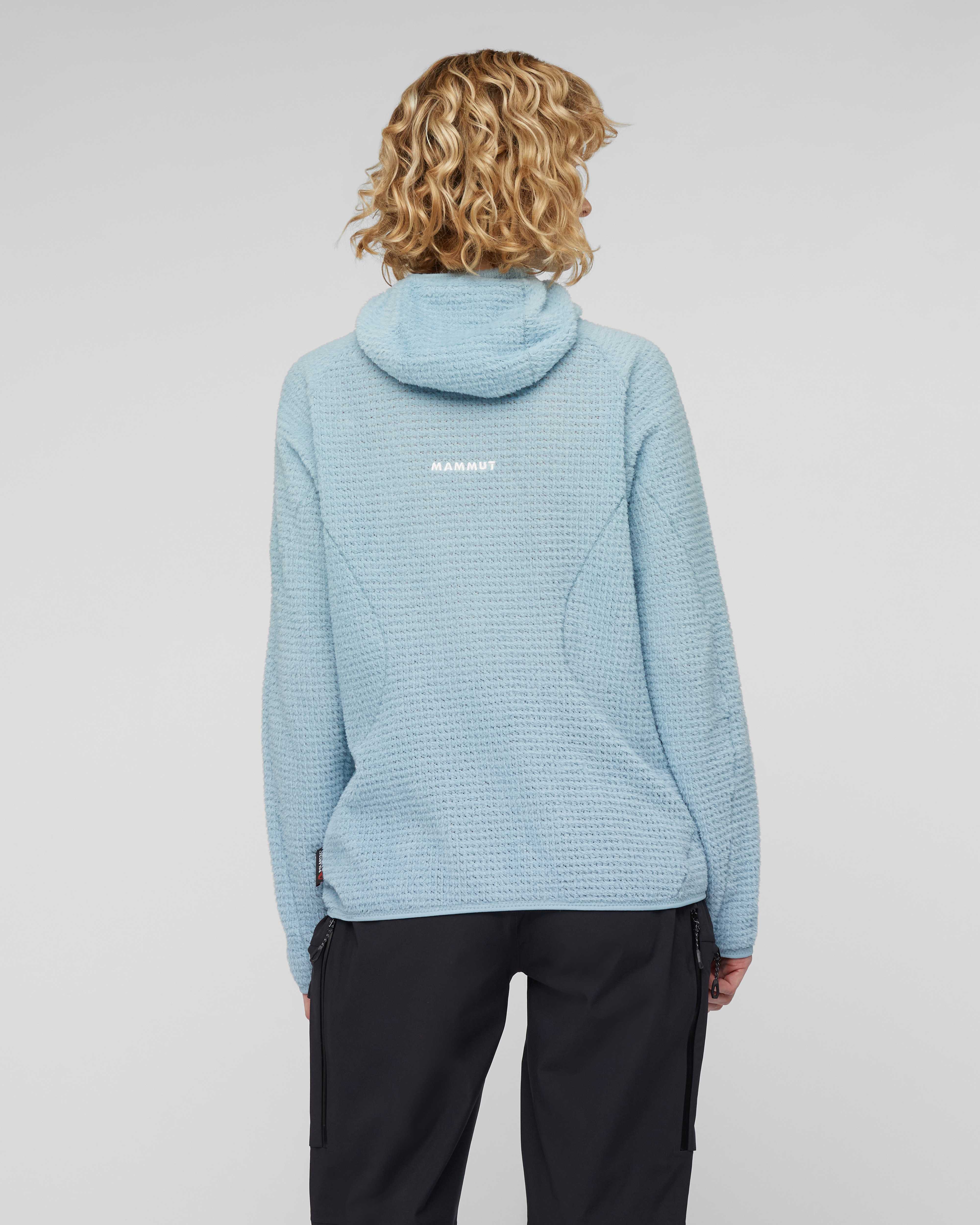 Mammut Eiger Free ML Air Half Zip Hoodie Women, nebla - Nebla - Model back view