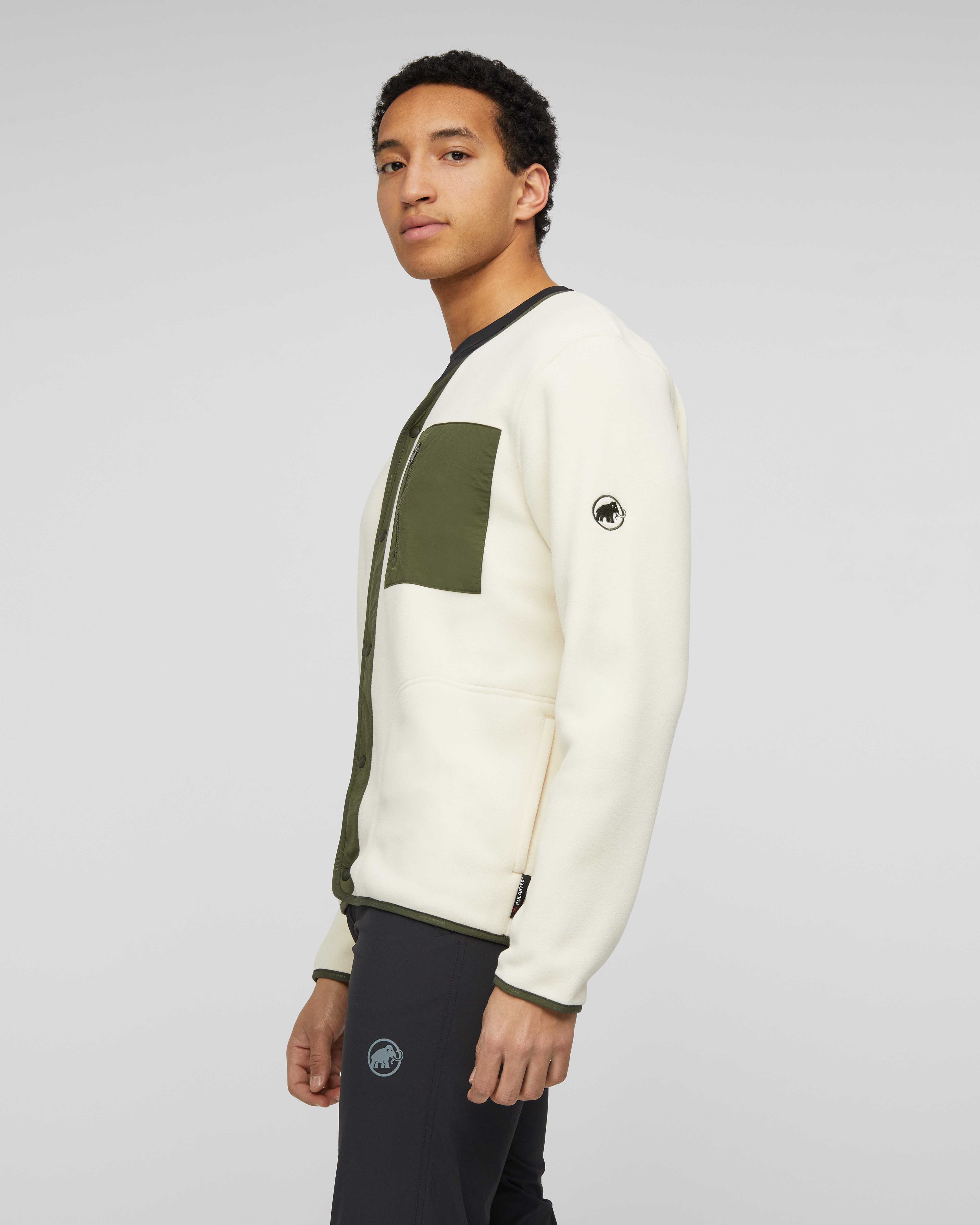Mammut Moonstone Hybrid ML Cardigan, oatmeal-dark marsh - Oatmeal-dark marsh - Model side view