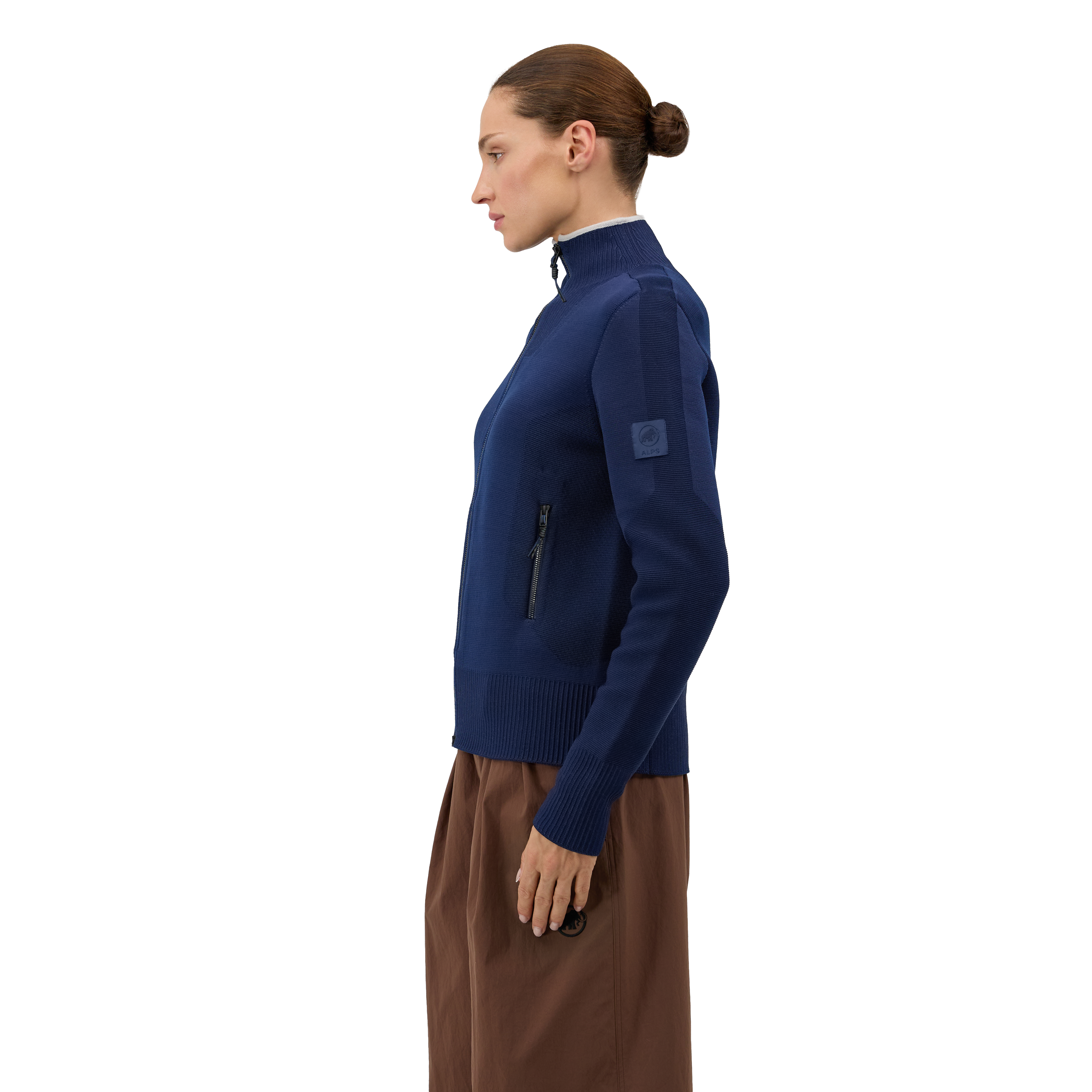 Mammut Alps ML Jacket Women, marine-platinum - Marine-platinum - Model side view
