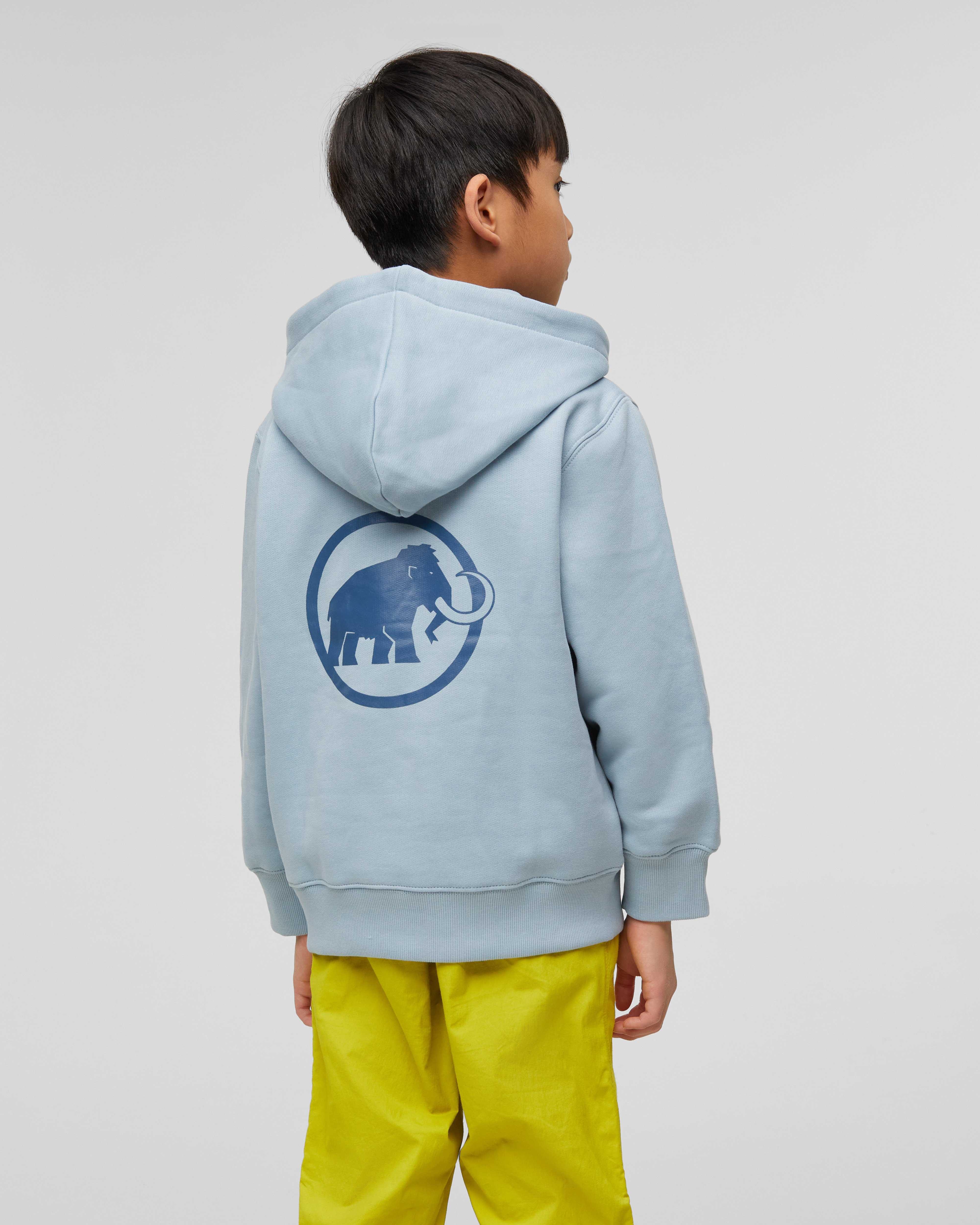 Mammut Mammut Base ML Hoody Kids, nebla - Nebla - Model back view