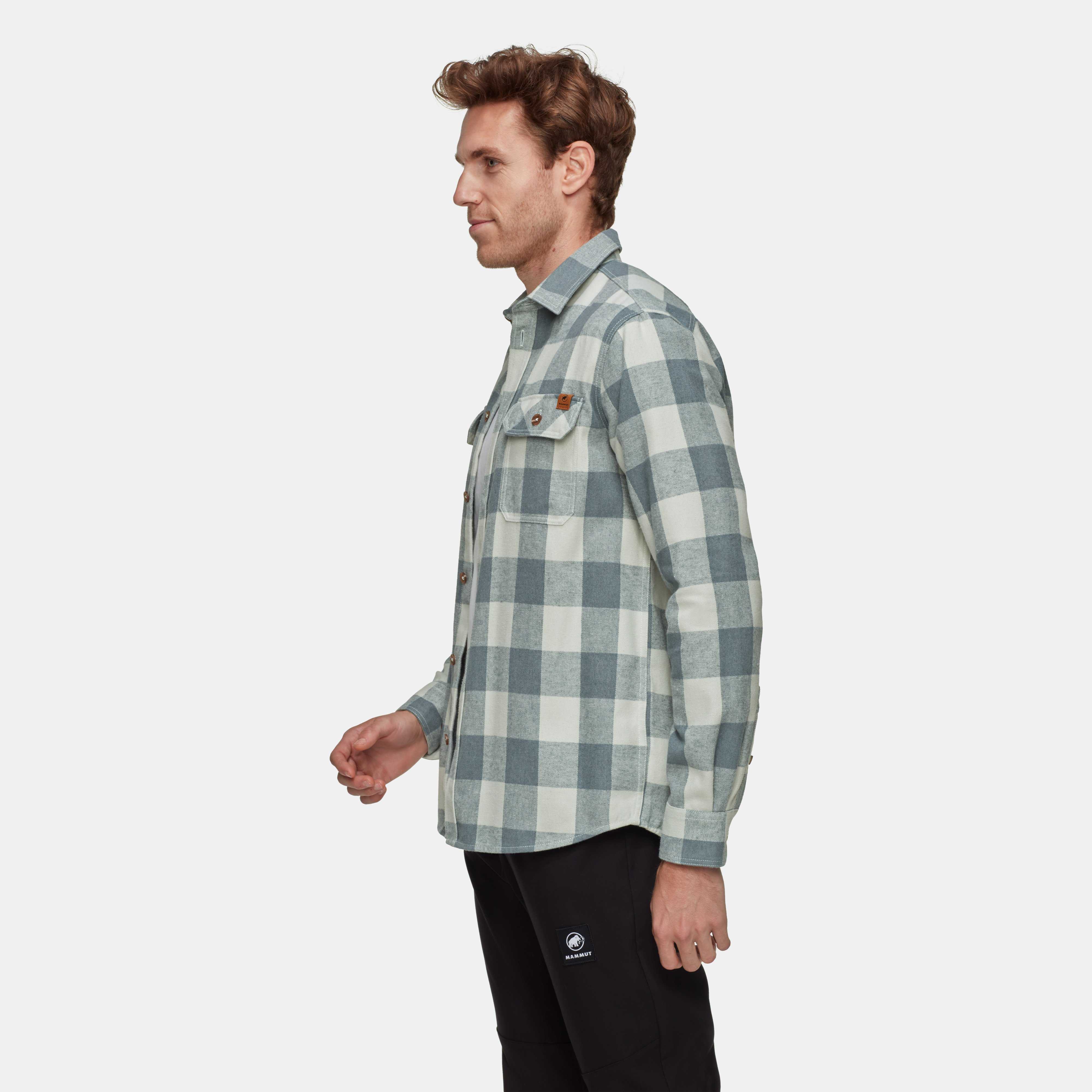 Mammut Tamaro Longsleeve Shirt Men, silver sage-strata - Silver sage-strata