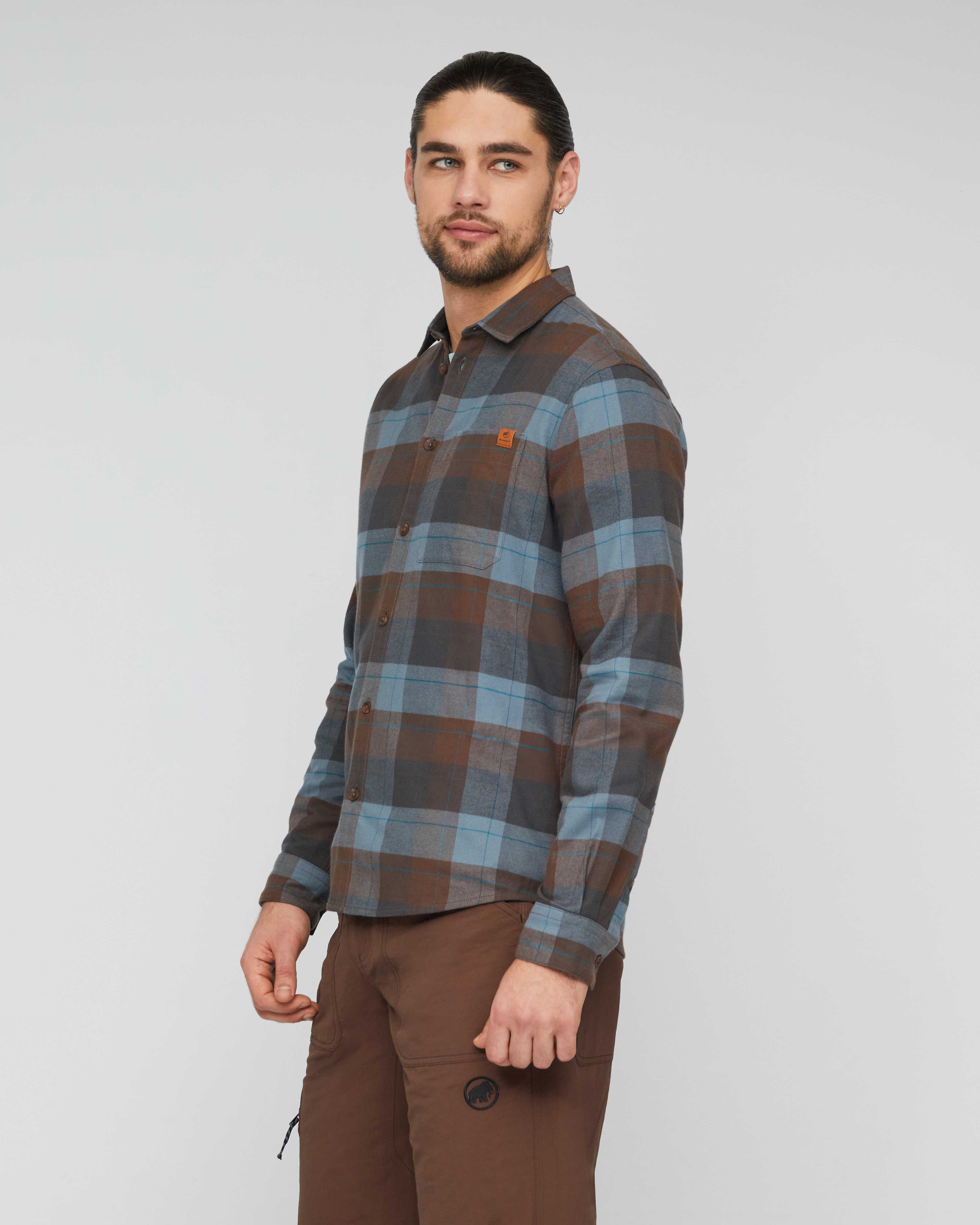 Mammut Trovat Longsleeve Shirt Men, gabbro-strata - Gabbro-strata - Model side view