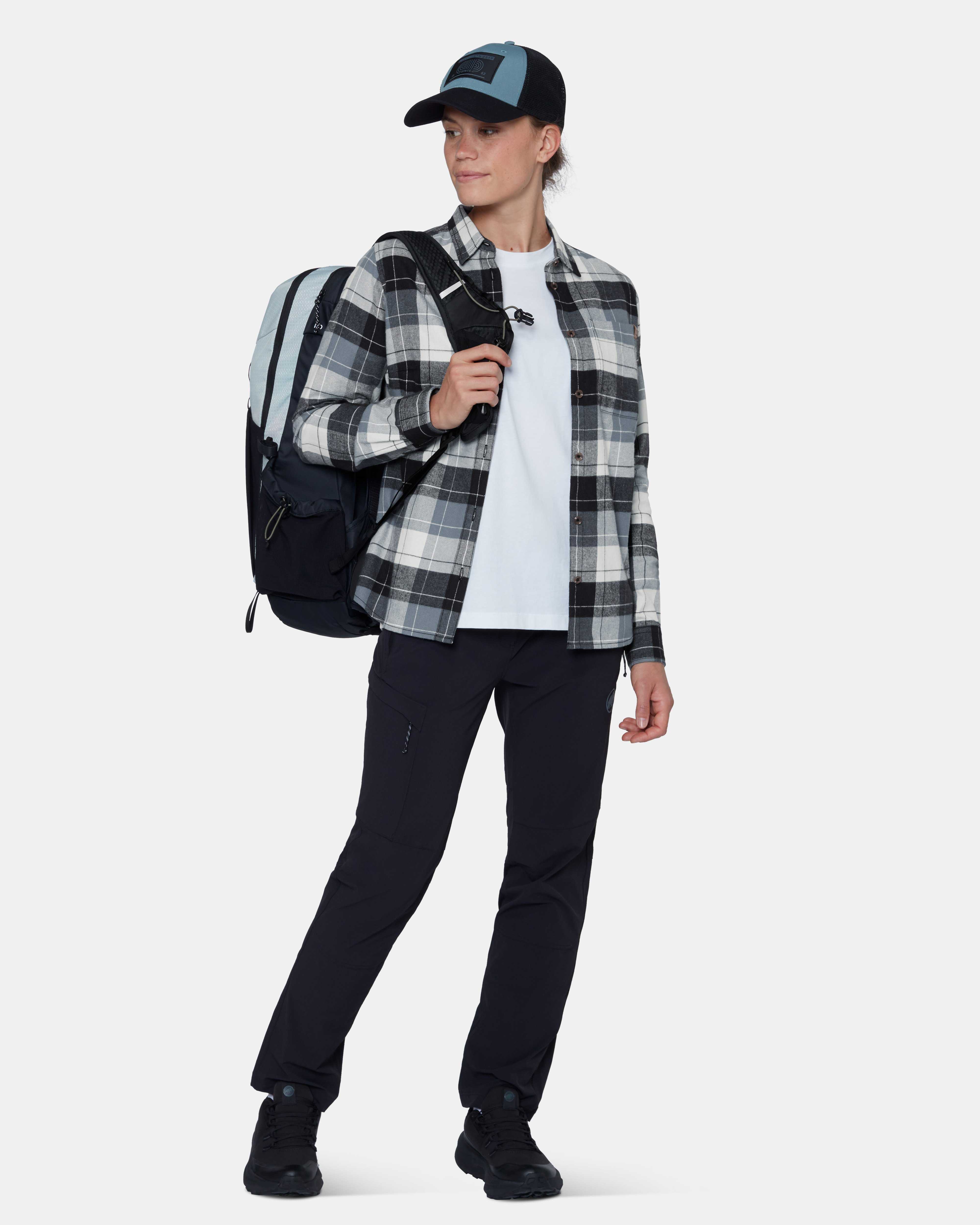 Mammut Trovat Longsleeve Shirt Women, silver sage-strata - Silver sage-strata