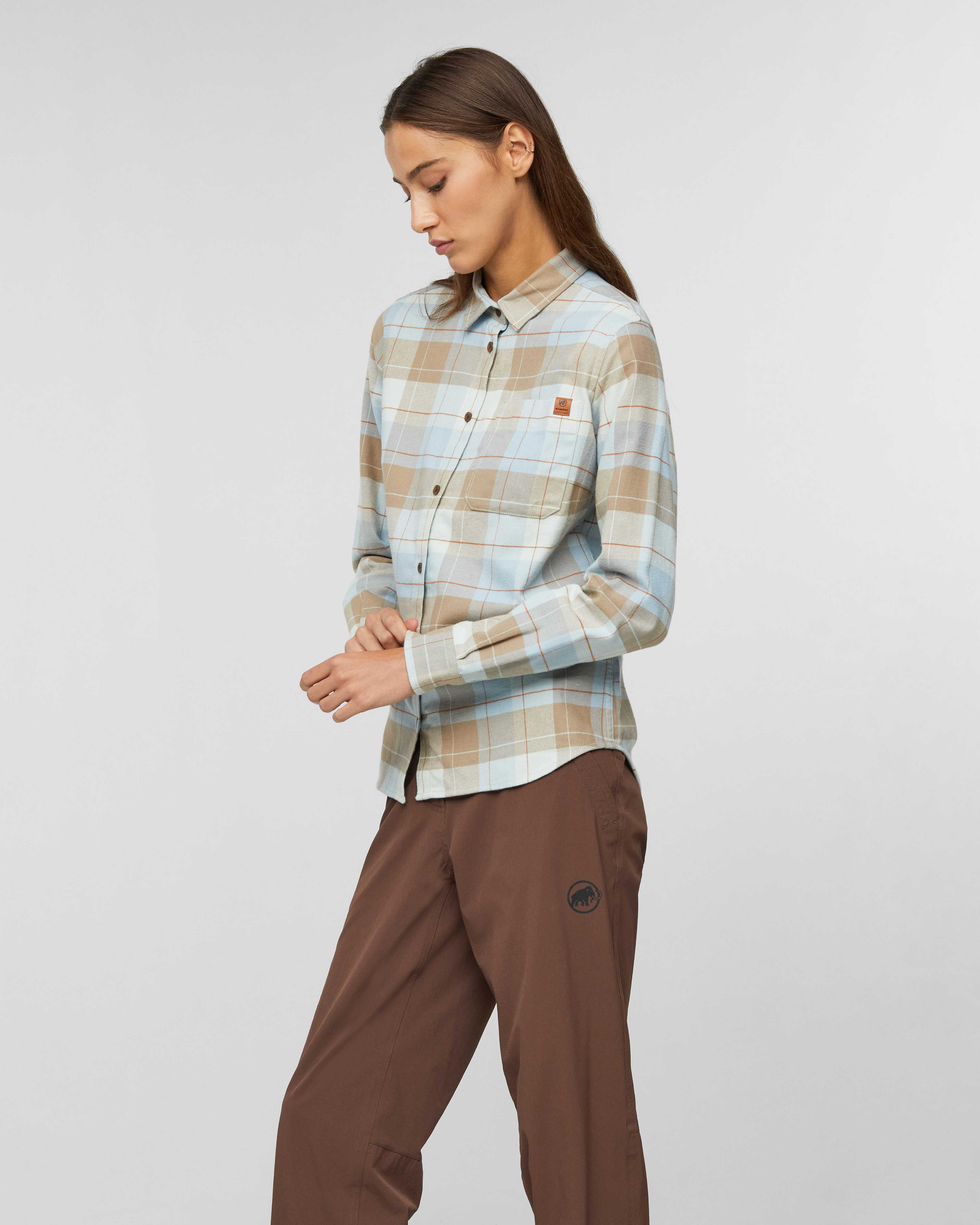 Mammut Trovat Longsleeve Shirt Women, sablun-nebla - Sablun-nebla - Model side view
