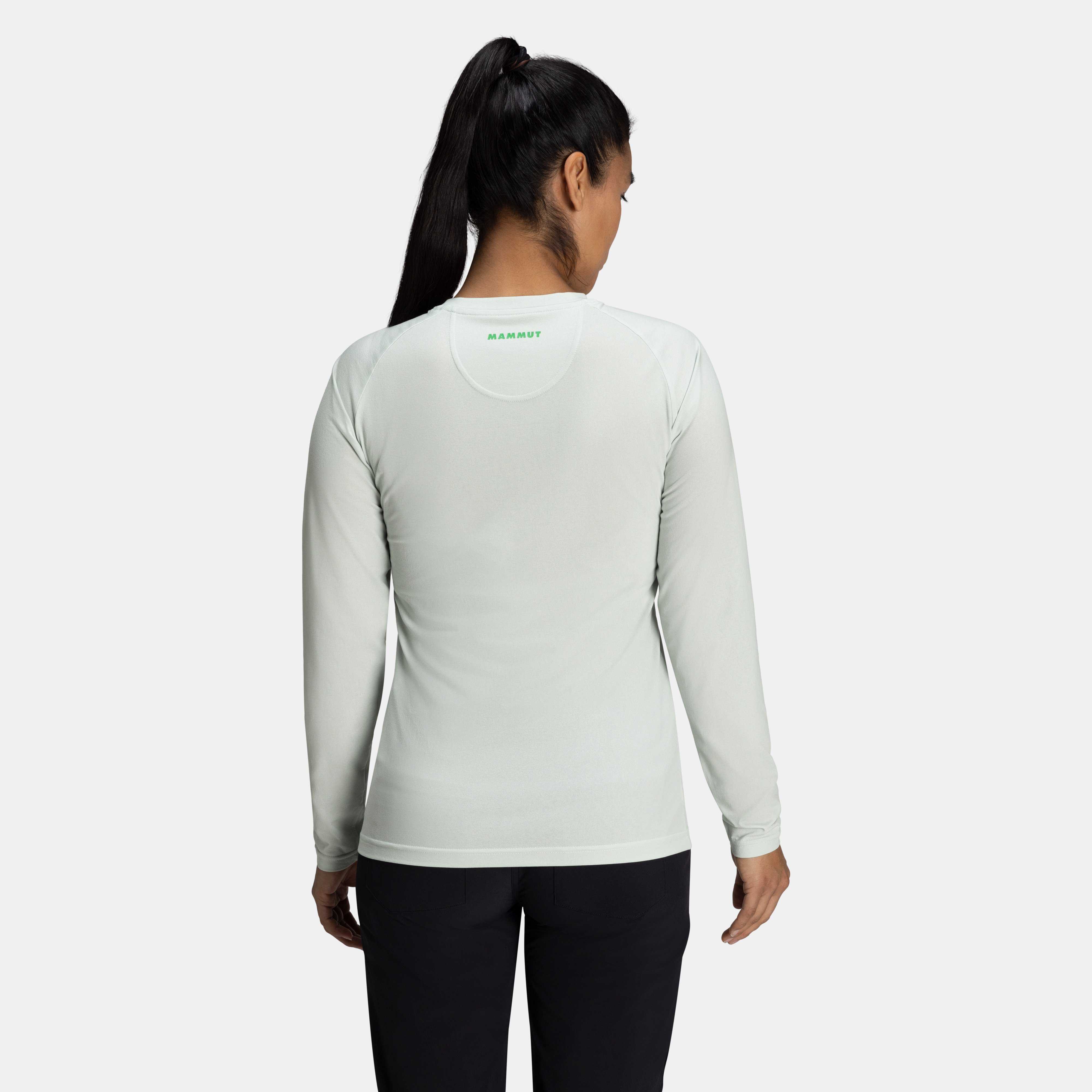 Mammut QD Logo Print Longsleeve T-shirts AF Women, silver sage PRT1 - Silver sage PRT1