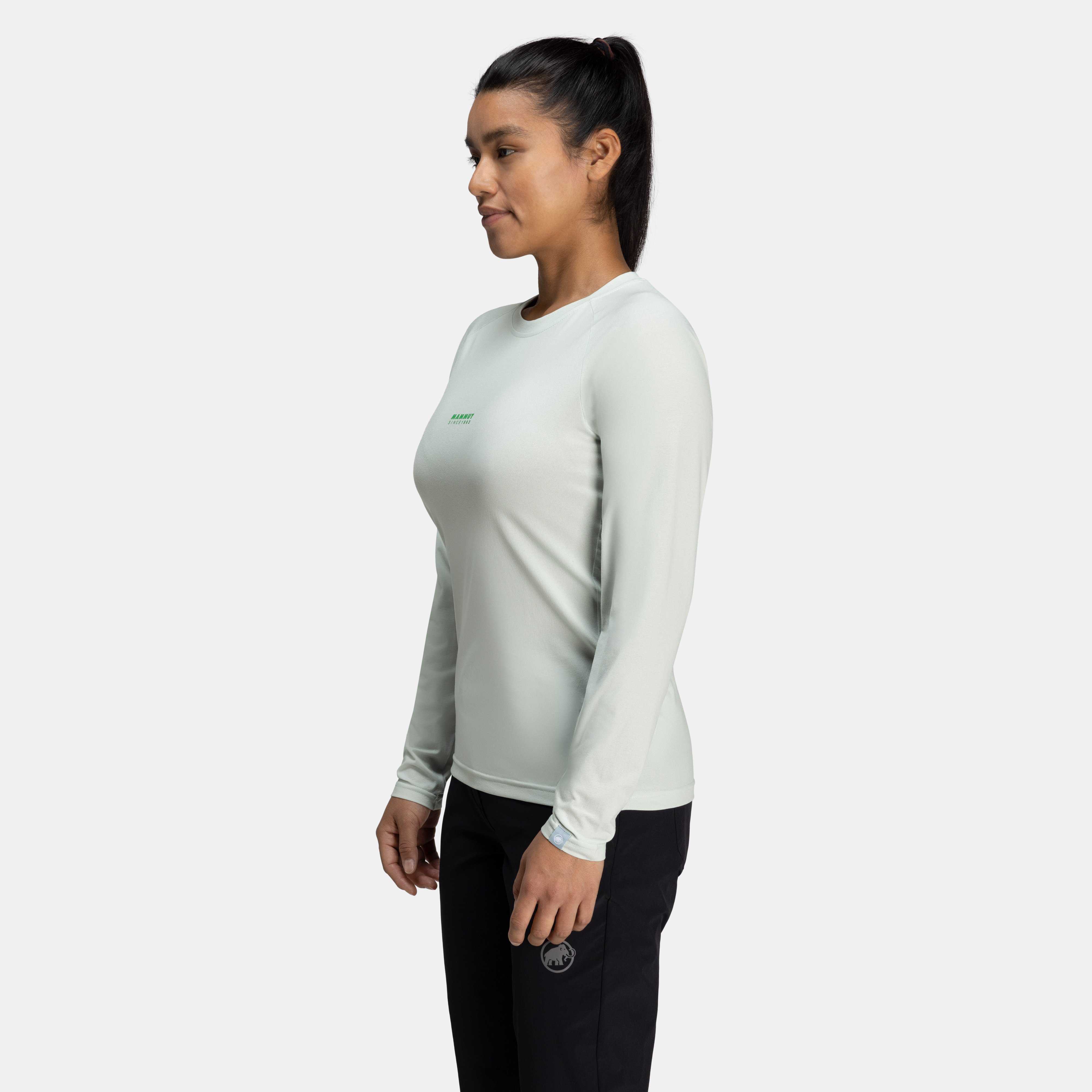 Mammut QD Logo Print Longsleeve T-shirts AF Women, silver sage PRT1 - Silver sage PRT1