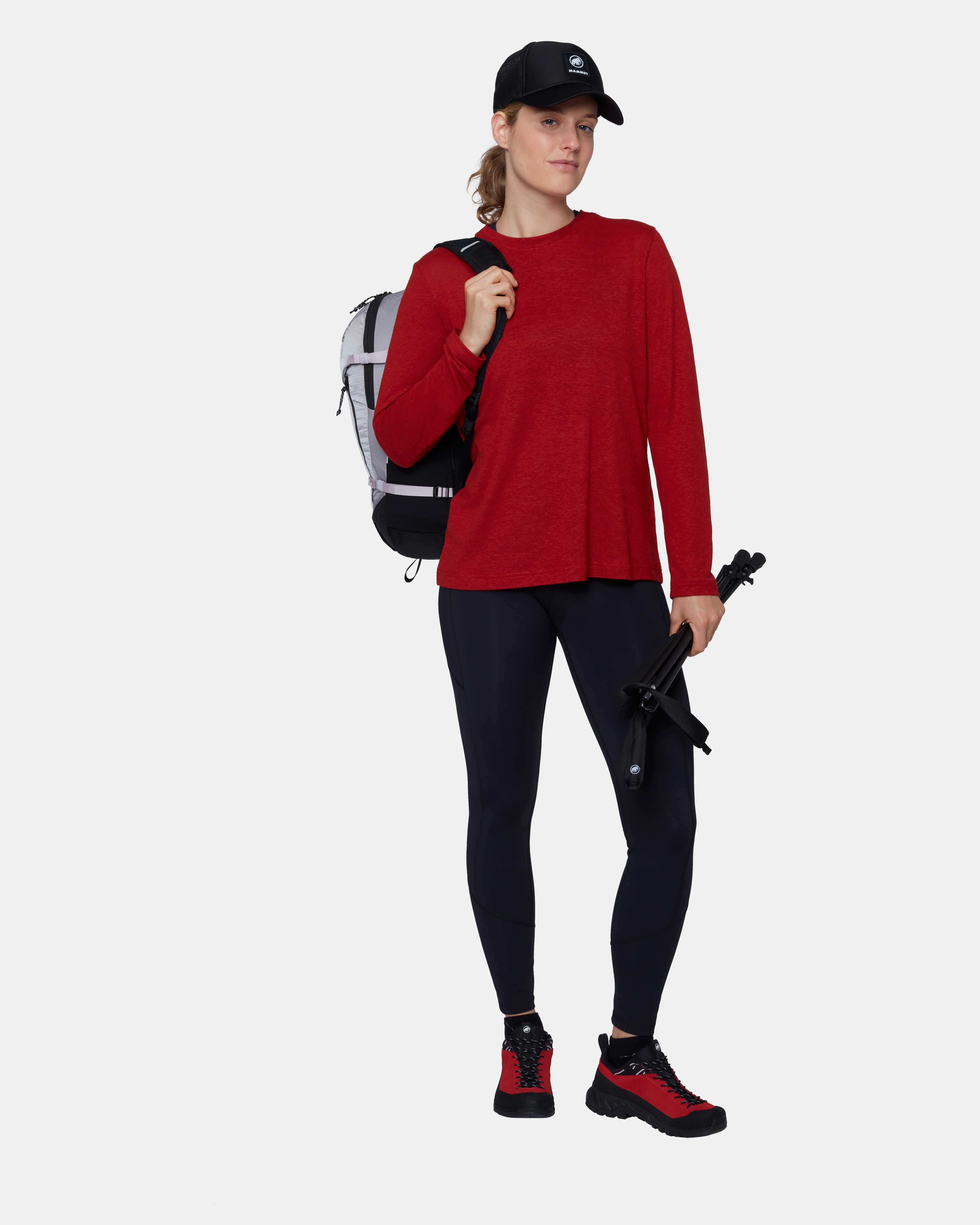 Mammut Massone Light Longsleeve Women, dark mammut red - Dark mammut red