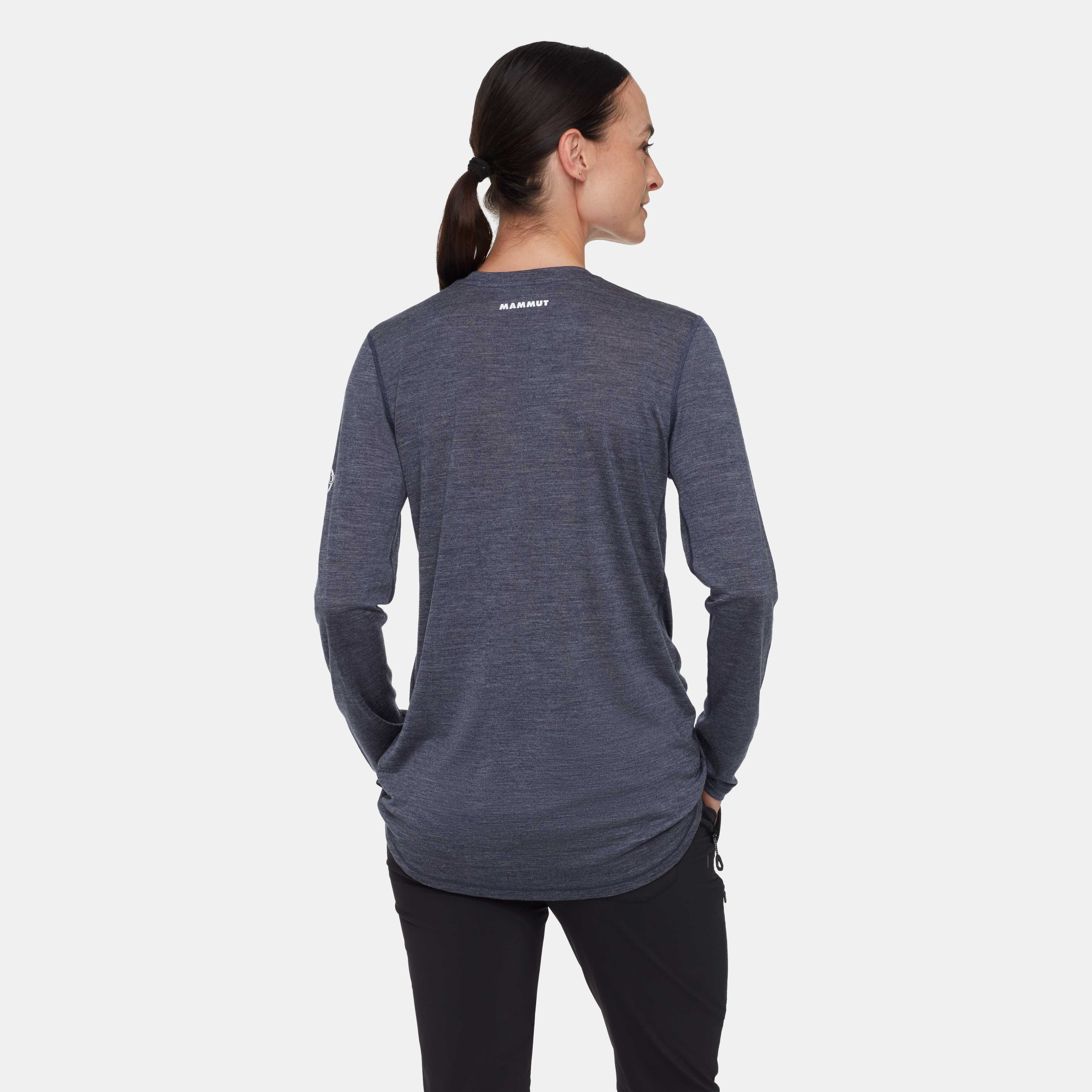 Mammut Tree Wool FL Longsleeve Women, marine melange - Marine melange