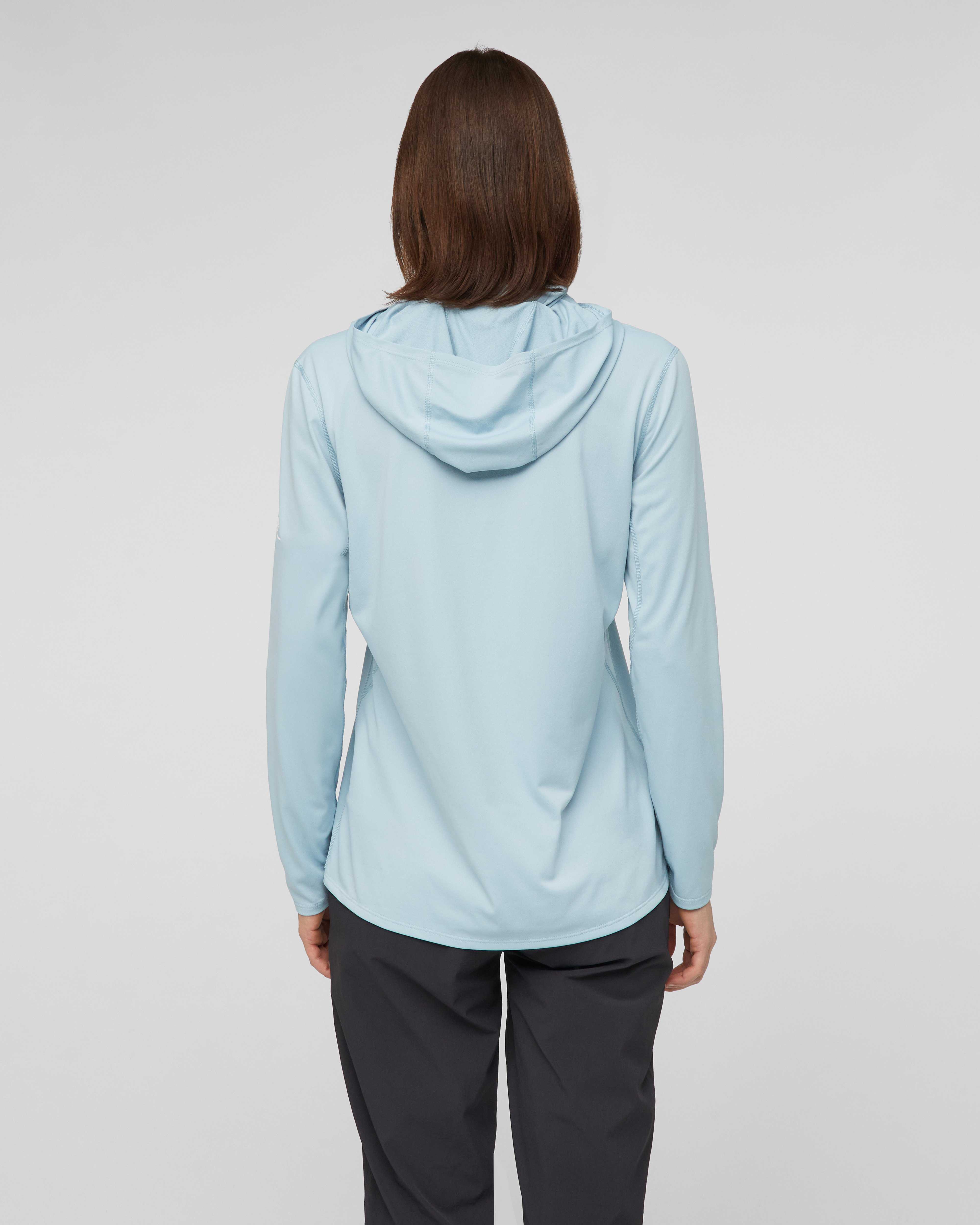 Mammut Selun FL Sun Hoody Women, nebla - Nebla - Model back view