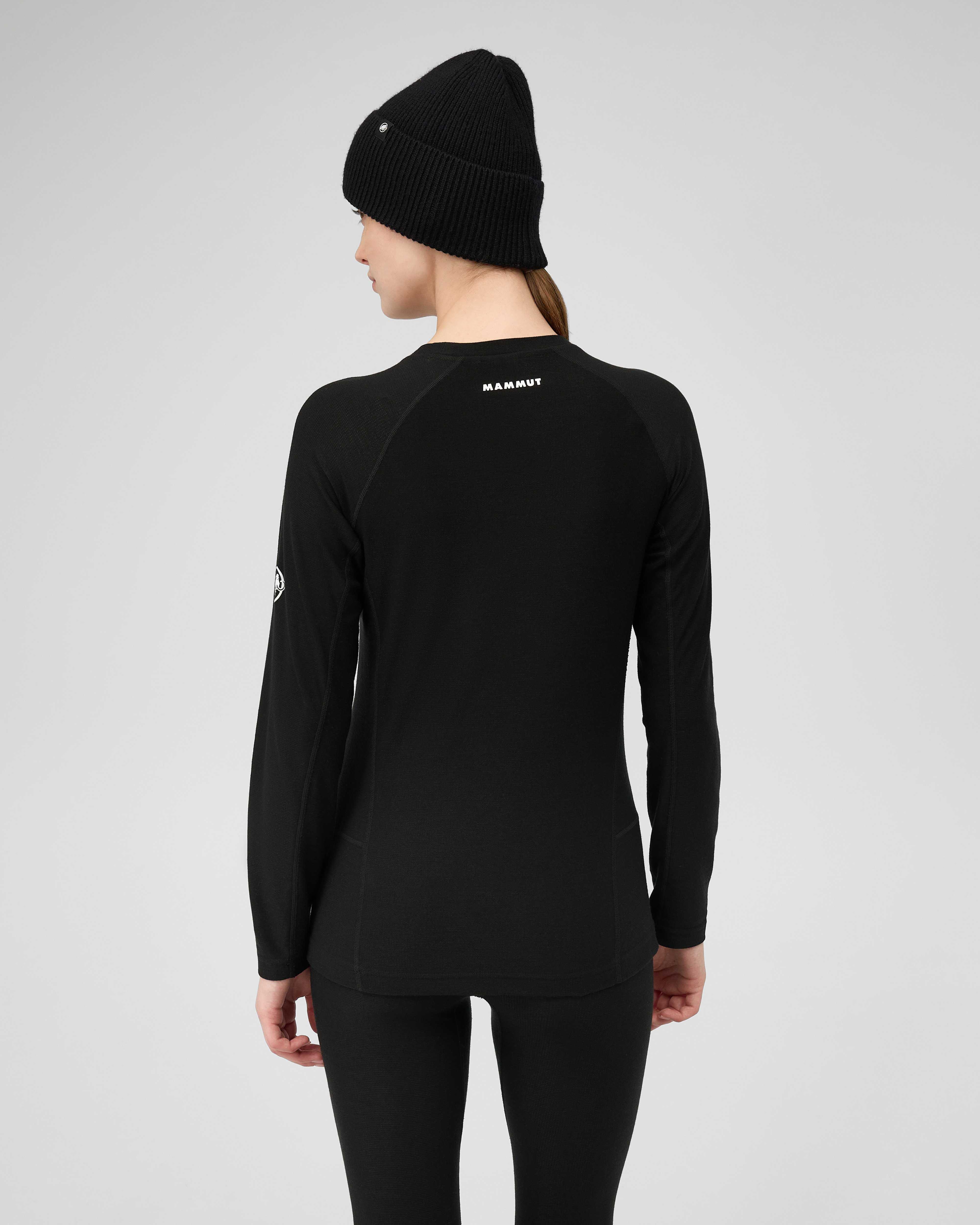 Mammut Tree Wool Thermal FL Longsleeve Women, black - Black - Model back view