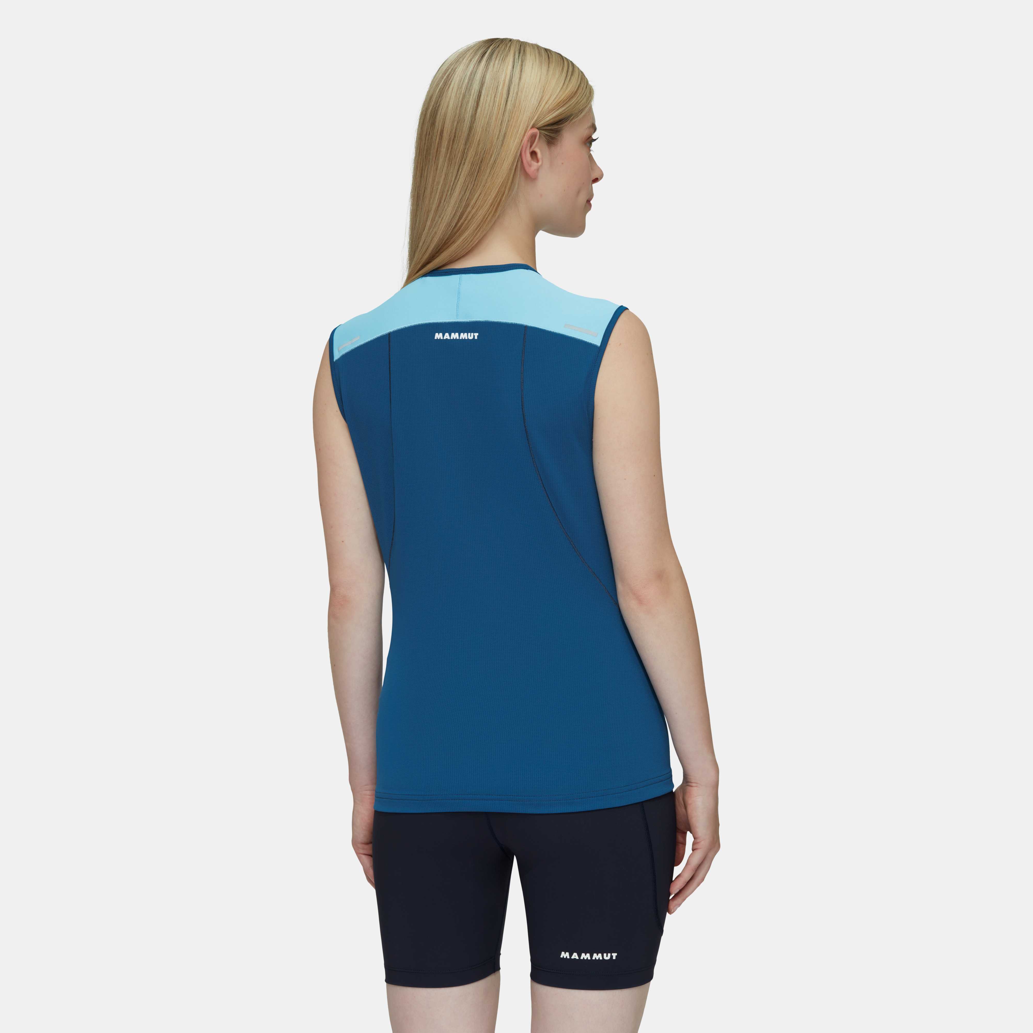 Mammut Aenergy FL Cap Sleeve Top Women - temp, cool blue-deep ice - Cool blue-deep ice