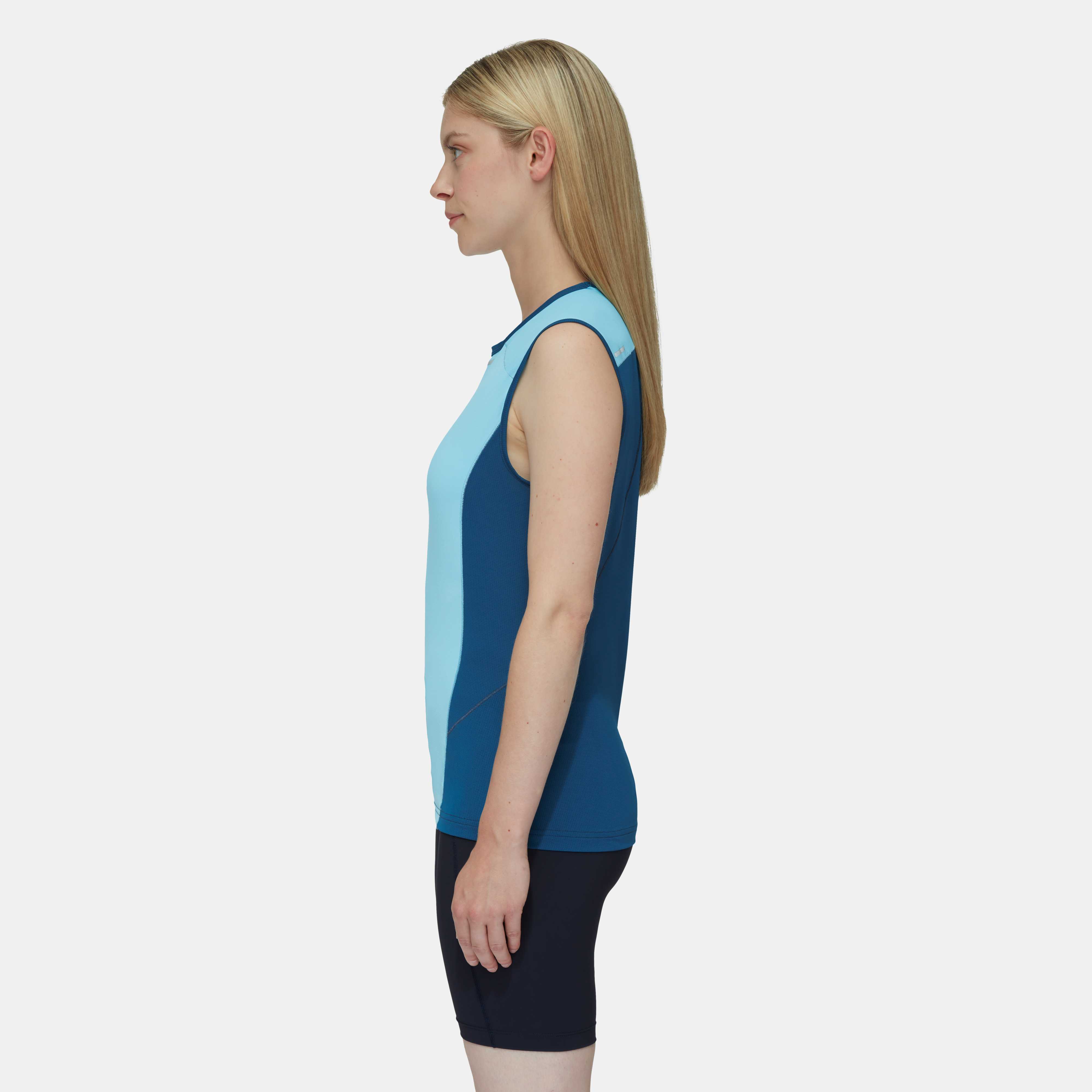 Mammut Aenergy FL Cap Sleeve Top Women - temp, cool blue-deep ice - Cool blue-deep ice