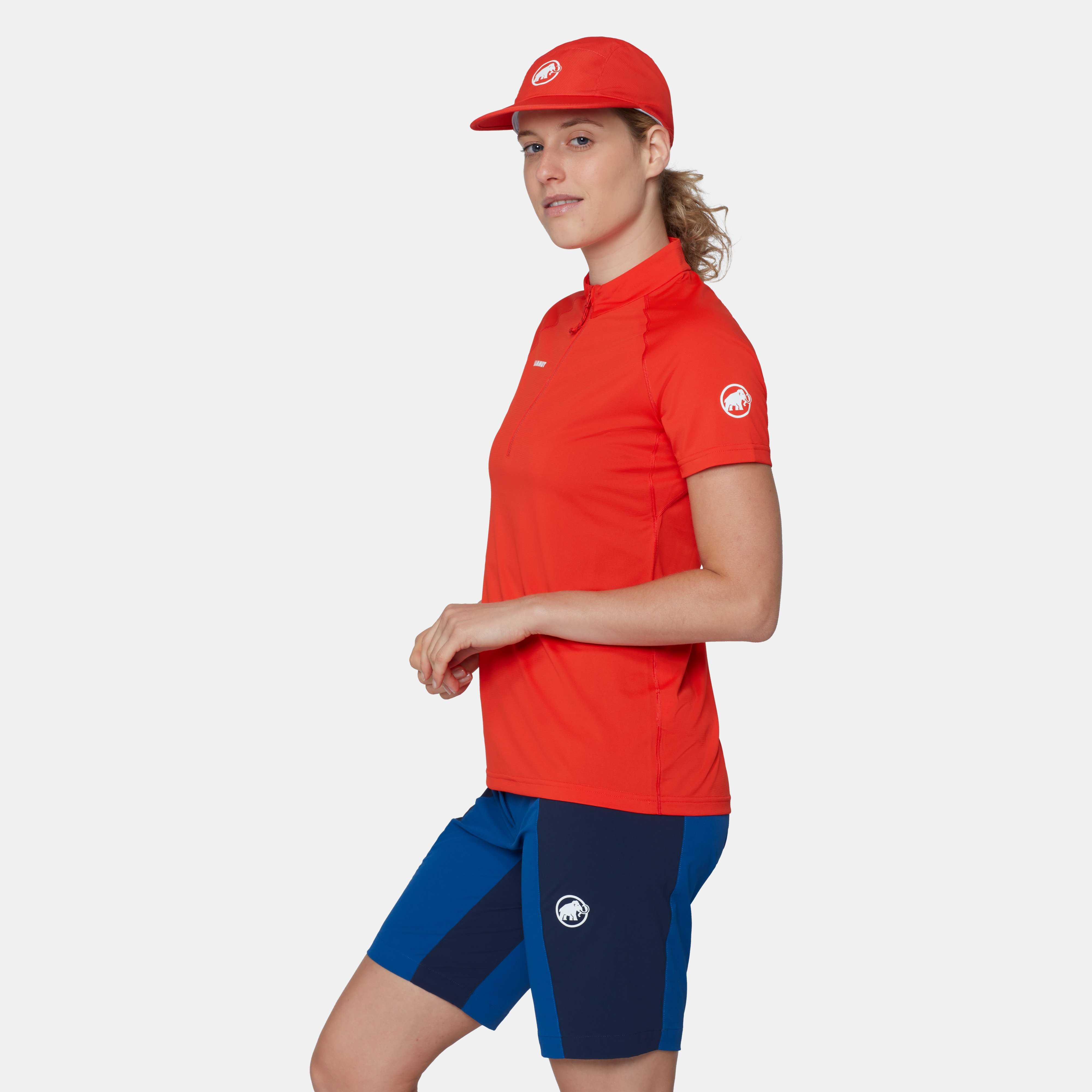 Mammut Ducan FL Half Zip T-Shirt Women, mammut red - Mammut red