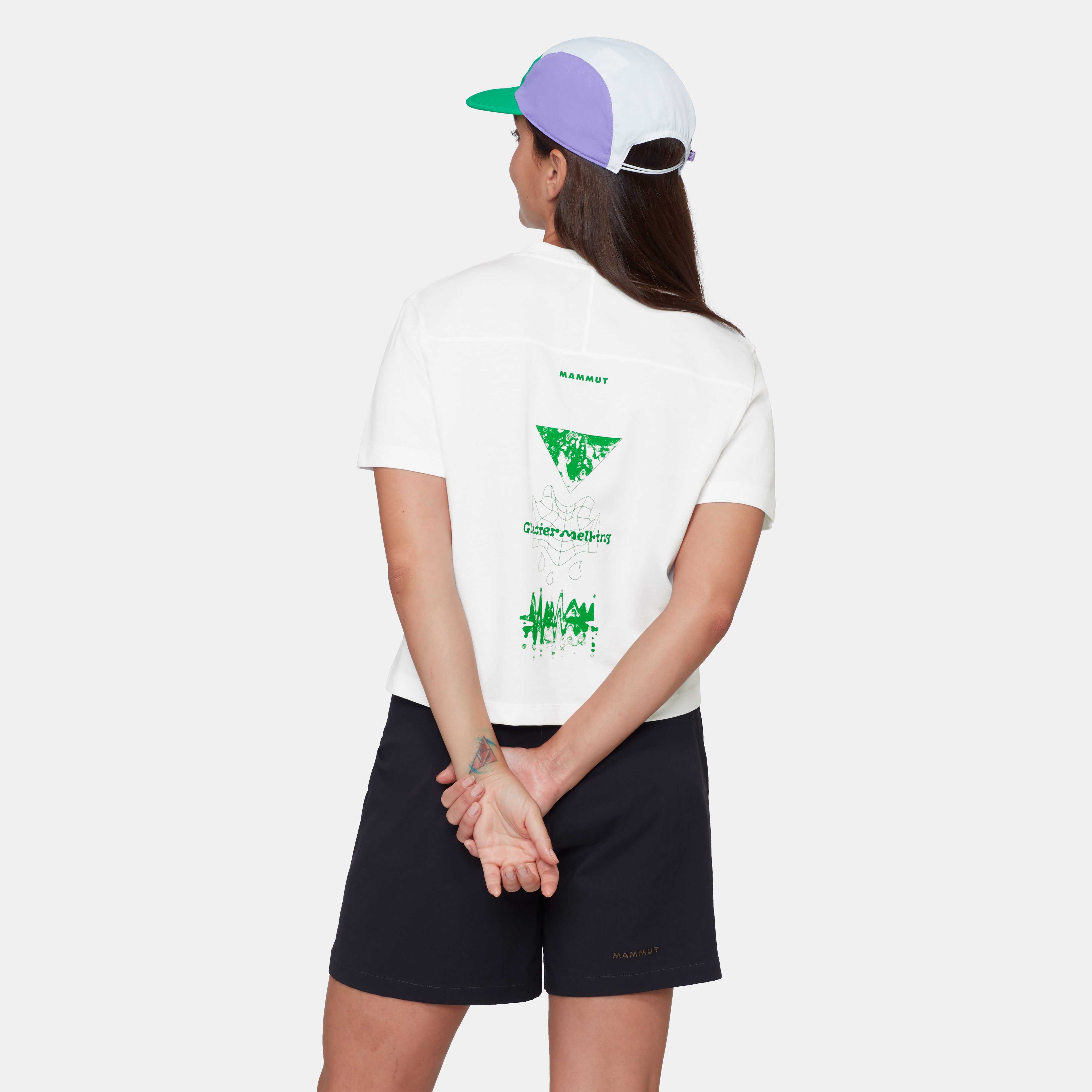 Mammut Mammut Base Cropped T-Shirt Women Glacier, white - White