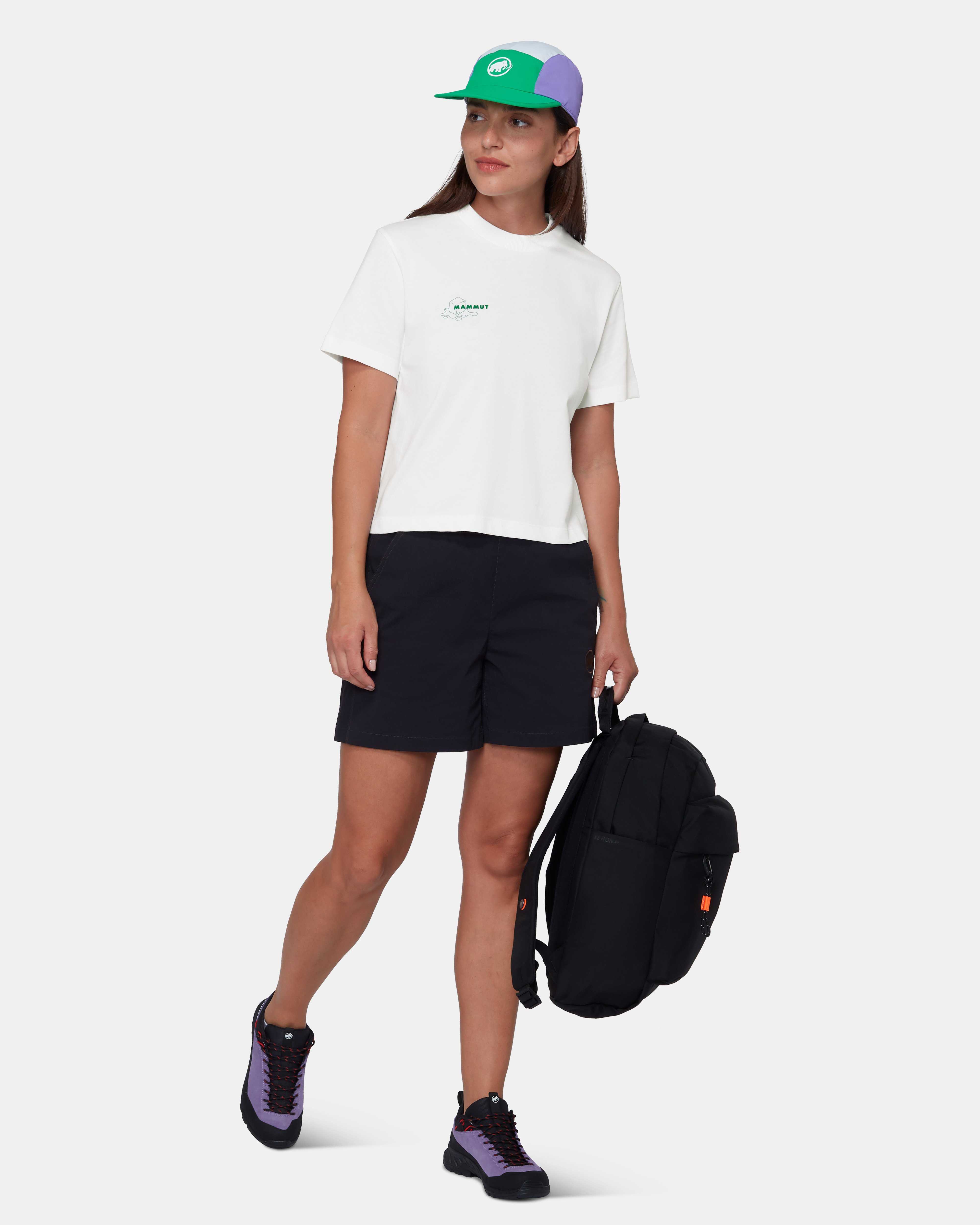 Mammut Mammut Base Cropped T-Shirt Women Glacier, white - White