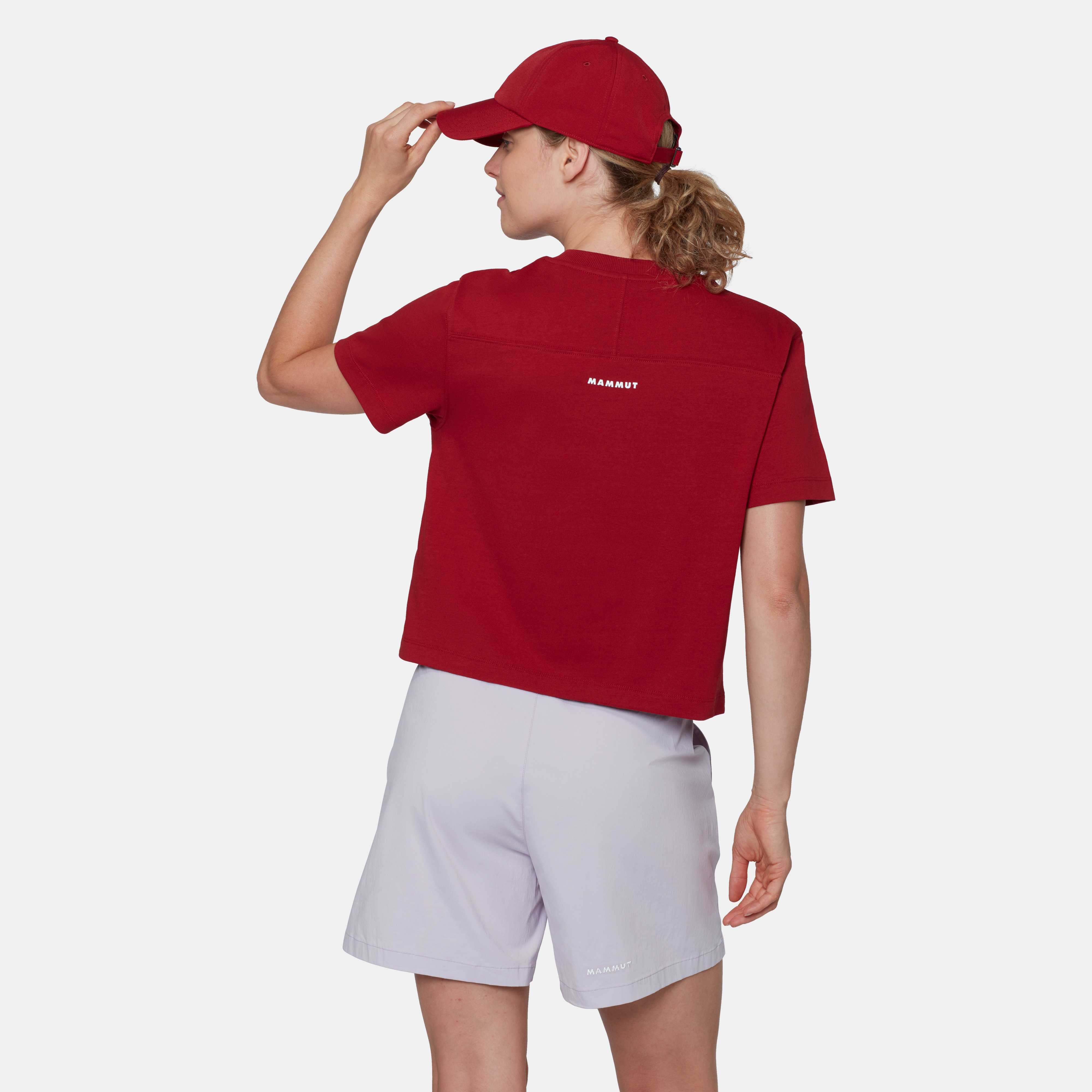 Mammut Mammut Base Cropped T-Shirt Women Mini Logo, dark mammut red - Dark mammut red