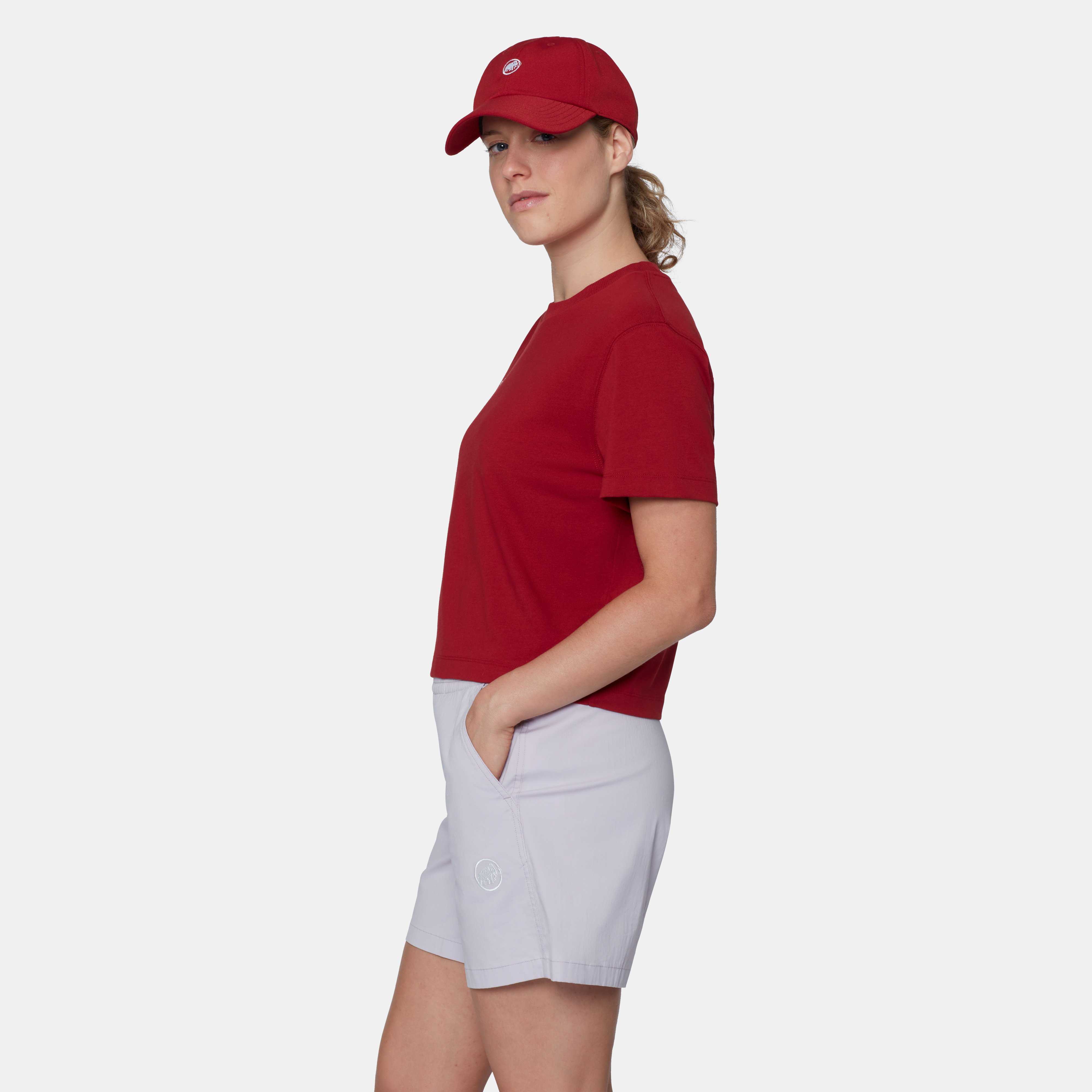 Mammut Mammut Base Cropped T-Shirt Women Mini Logo, dark mammut red - Dark mammut red