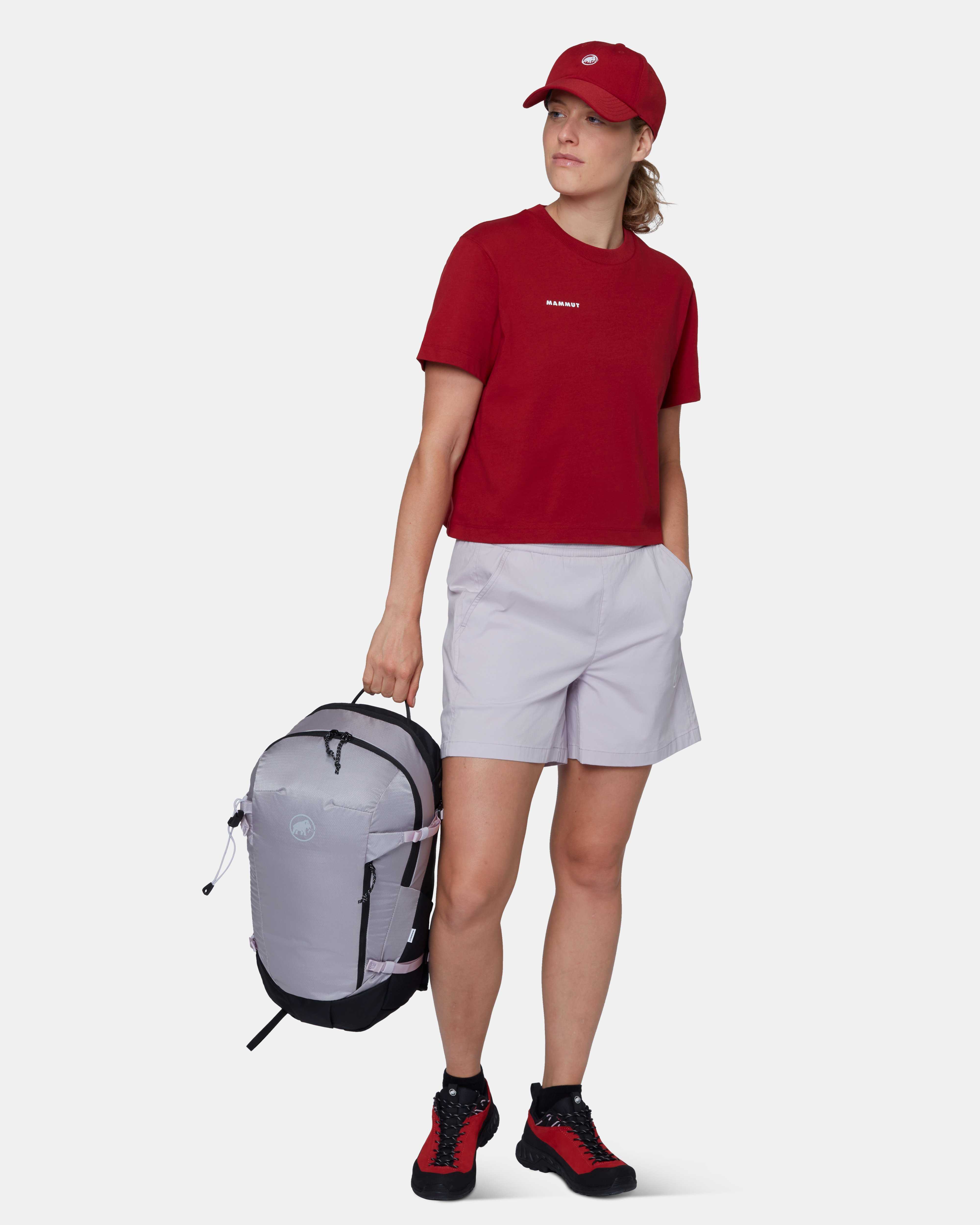 Mammut Mammut Base Cropped T-Shirt Women Mini Logo, dark mammut red - Dark mammut red