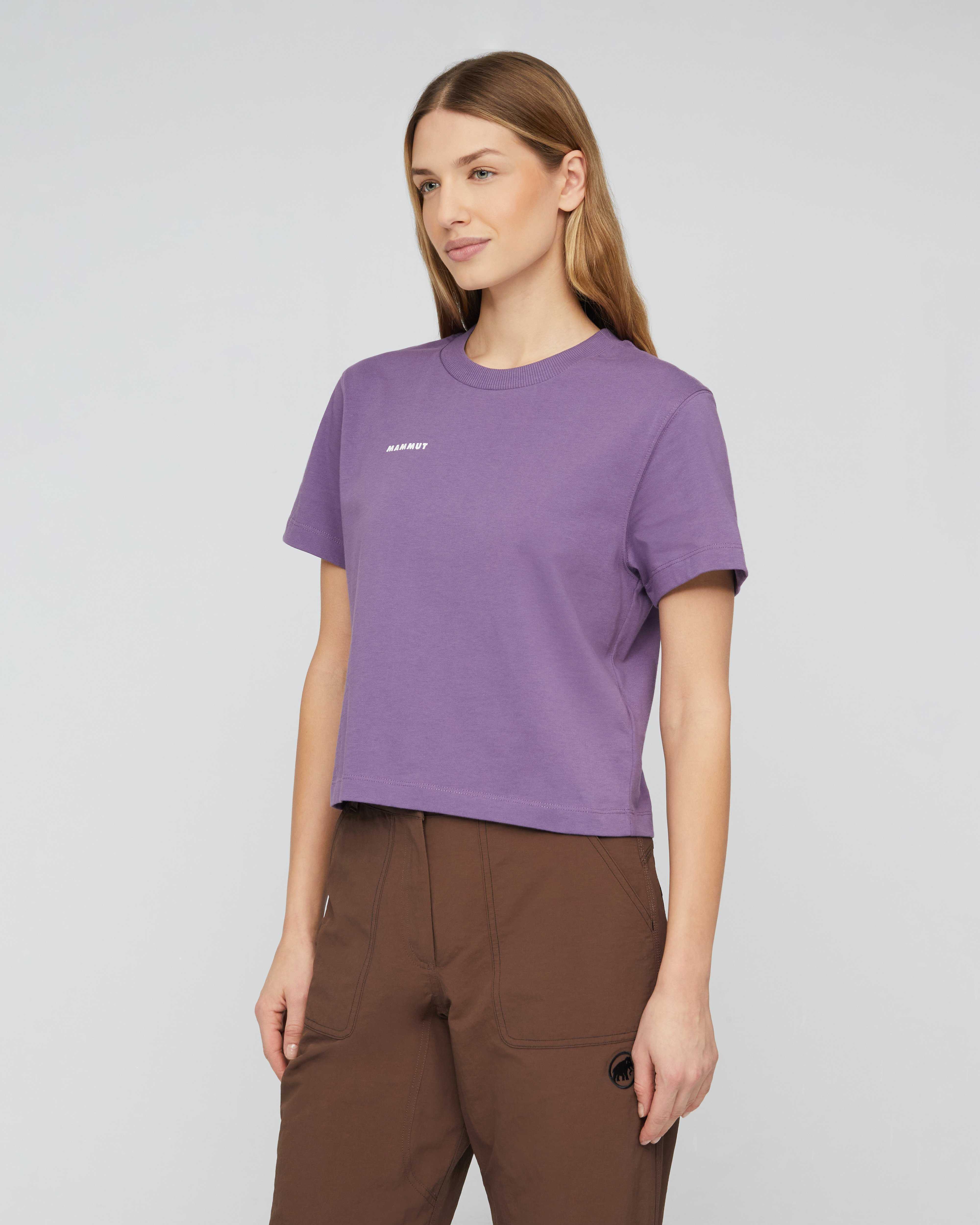 Mammut Mammut Base Cropped T-Shirt Women Mini Logo, paloja - Paloja - Model side view