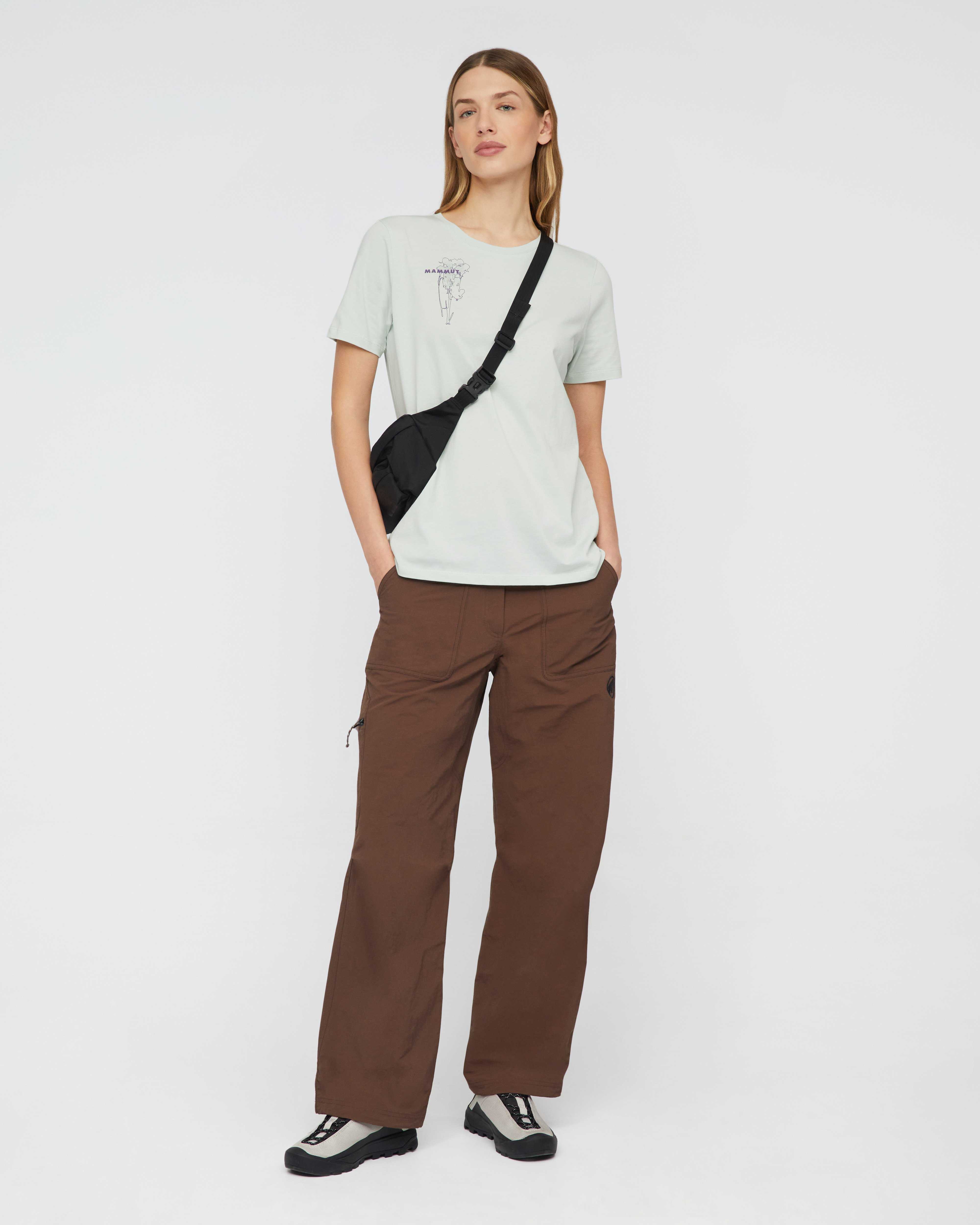 Mammut Mammut Core T-Shirt Women Flower, silver sage - Silver sage - Outdoor view