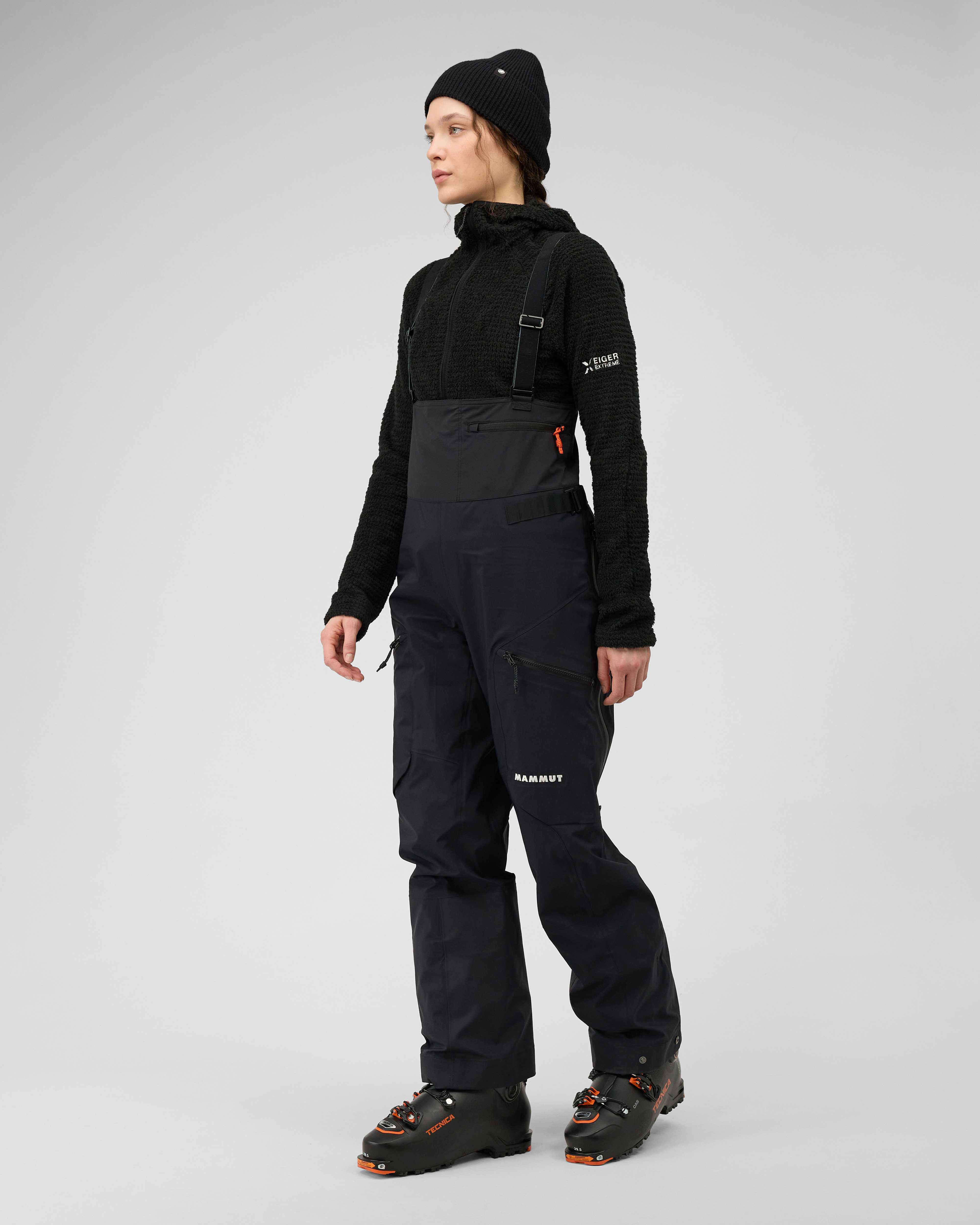 Mammut Eiger Free Advanced HS Bib Pants Women, black - Black - Model side view