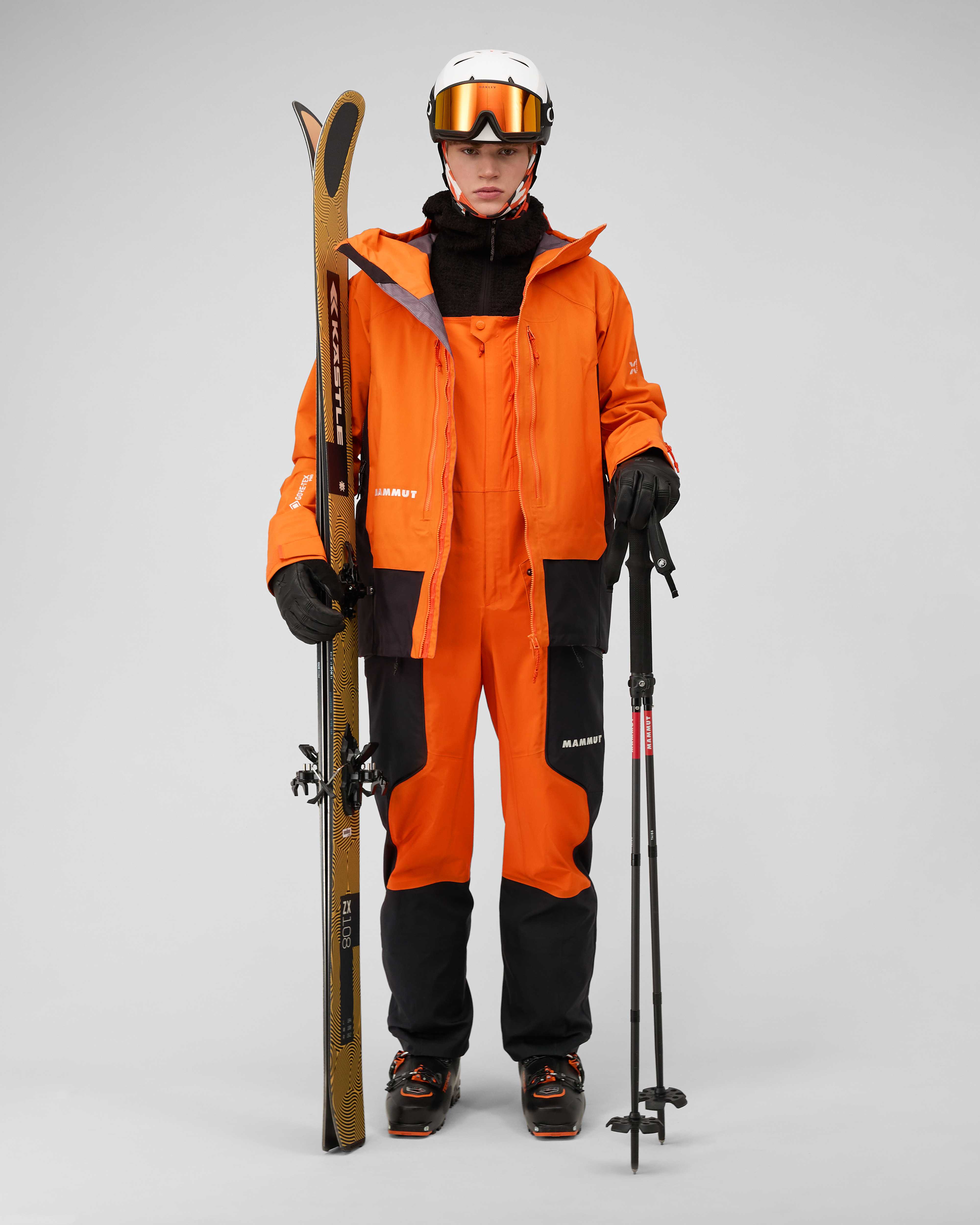 Mammut Eiger Free Pro HS Bib Pants Men, eiger orange-black - Eiger orange-black - Outdoor view