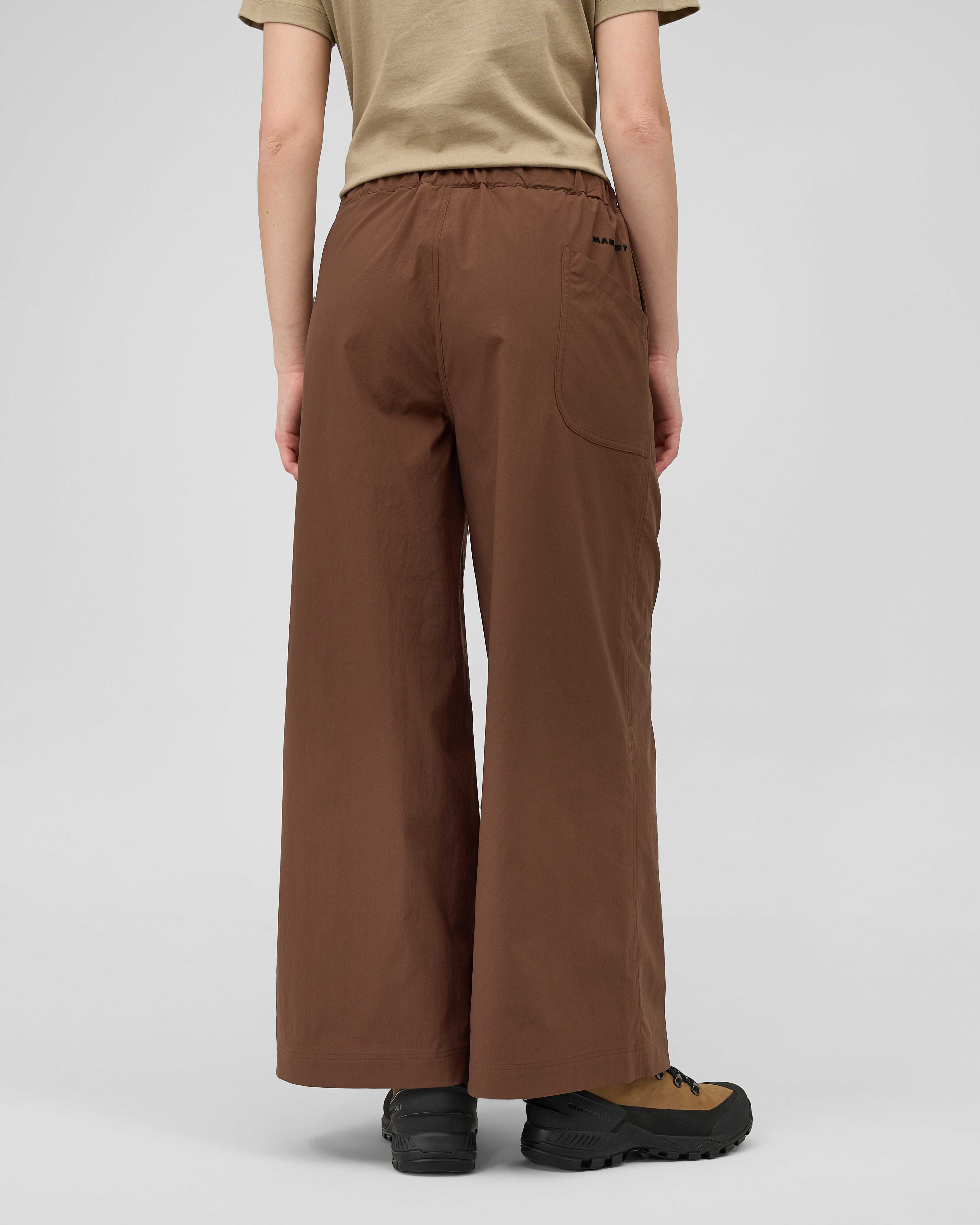 Mammut Highland Wide Pants Women, soil - Soil - Model back view