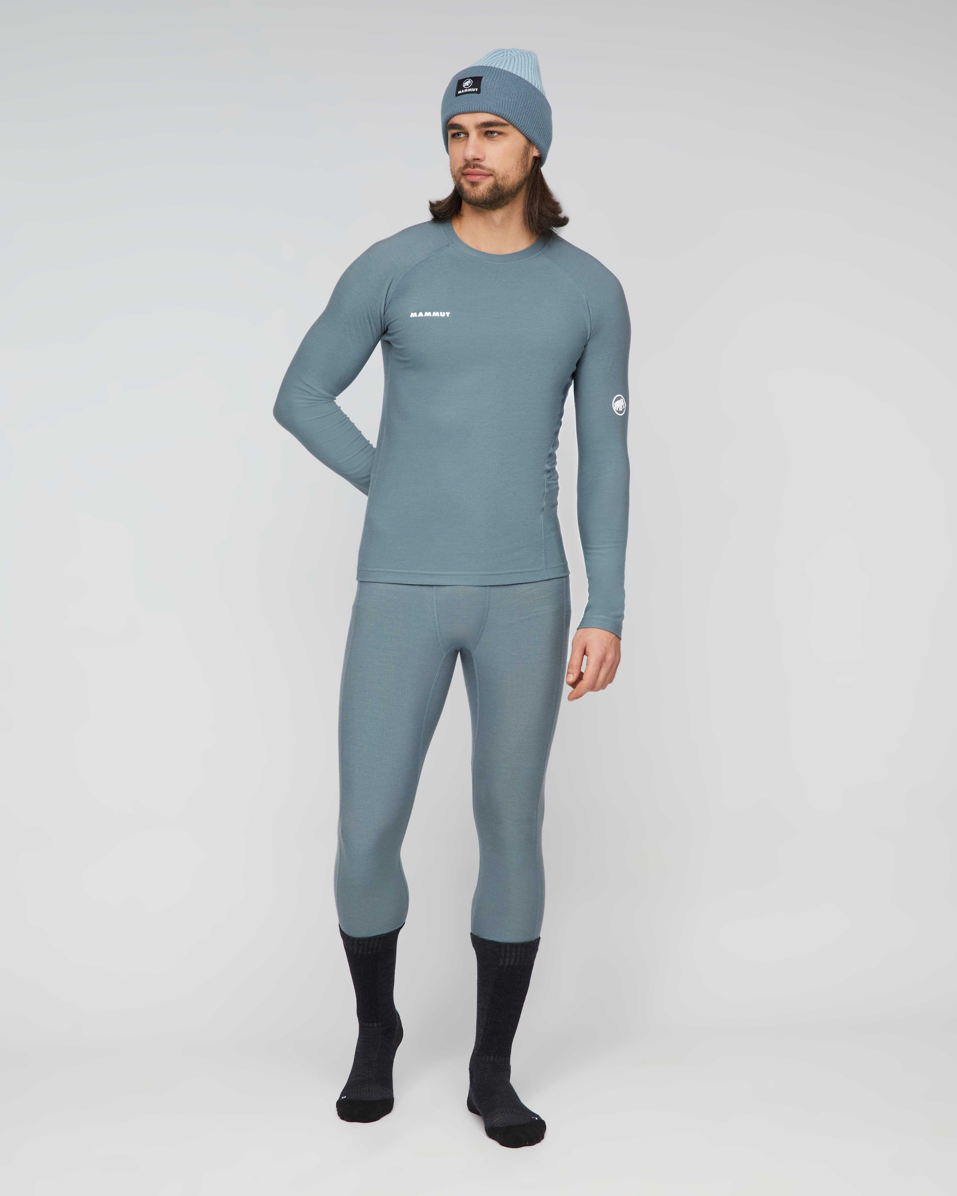 Mammut Tree Wool Thermal FL 3/4 Tights Men, strata - Strata - Outdoor view
