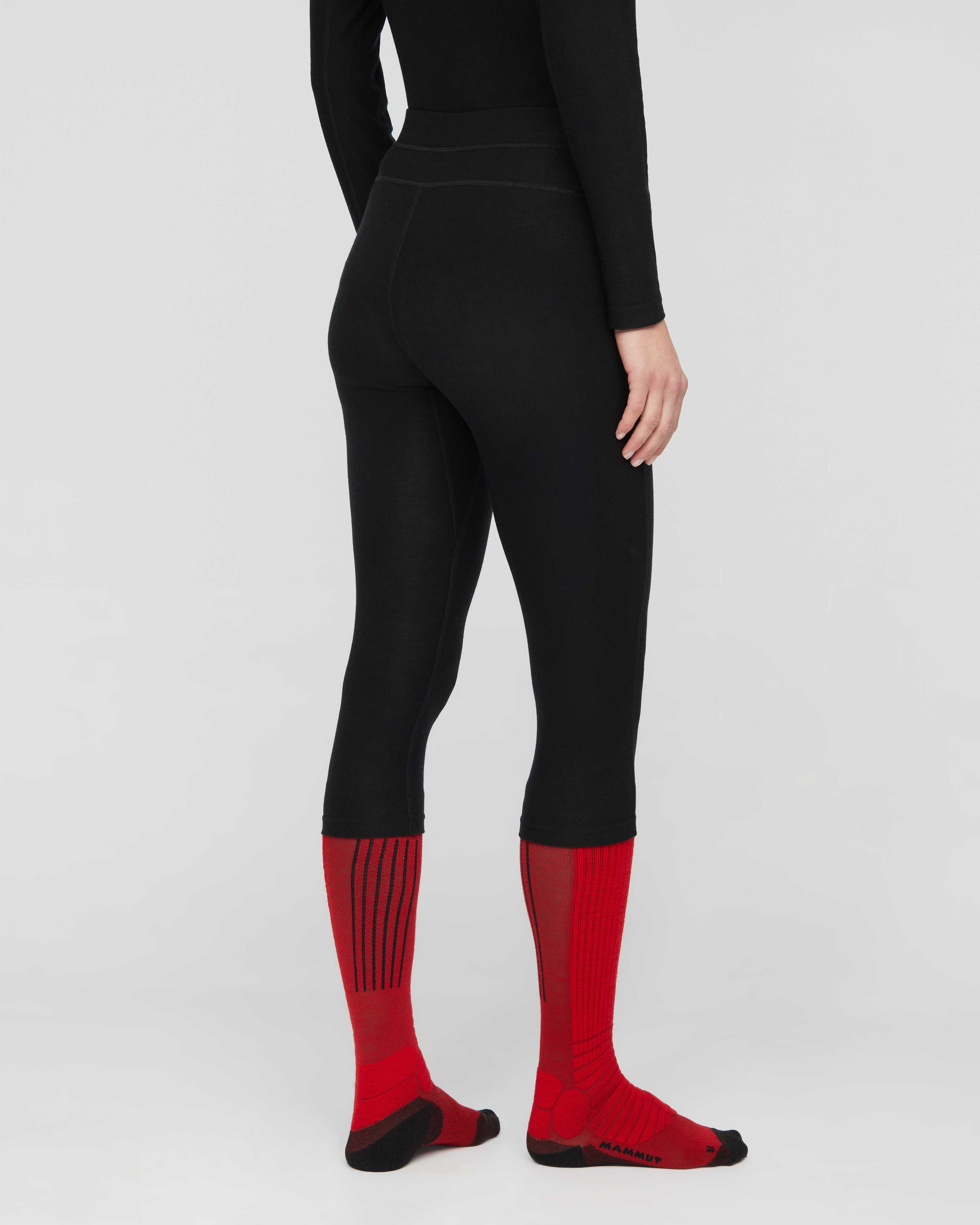 Mammut Tree Wool Thermal FL 3/4 Tights Women, black - Black - Model back view