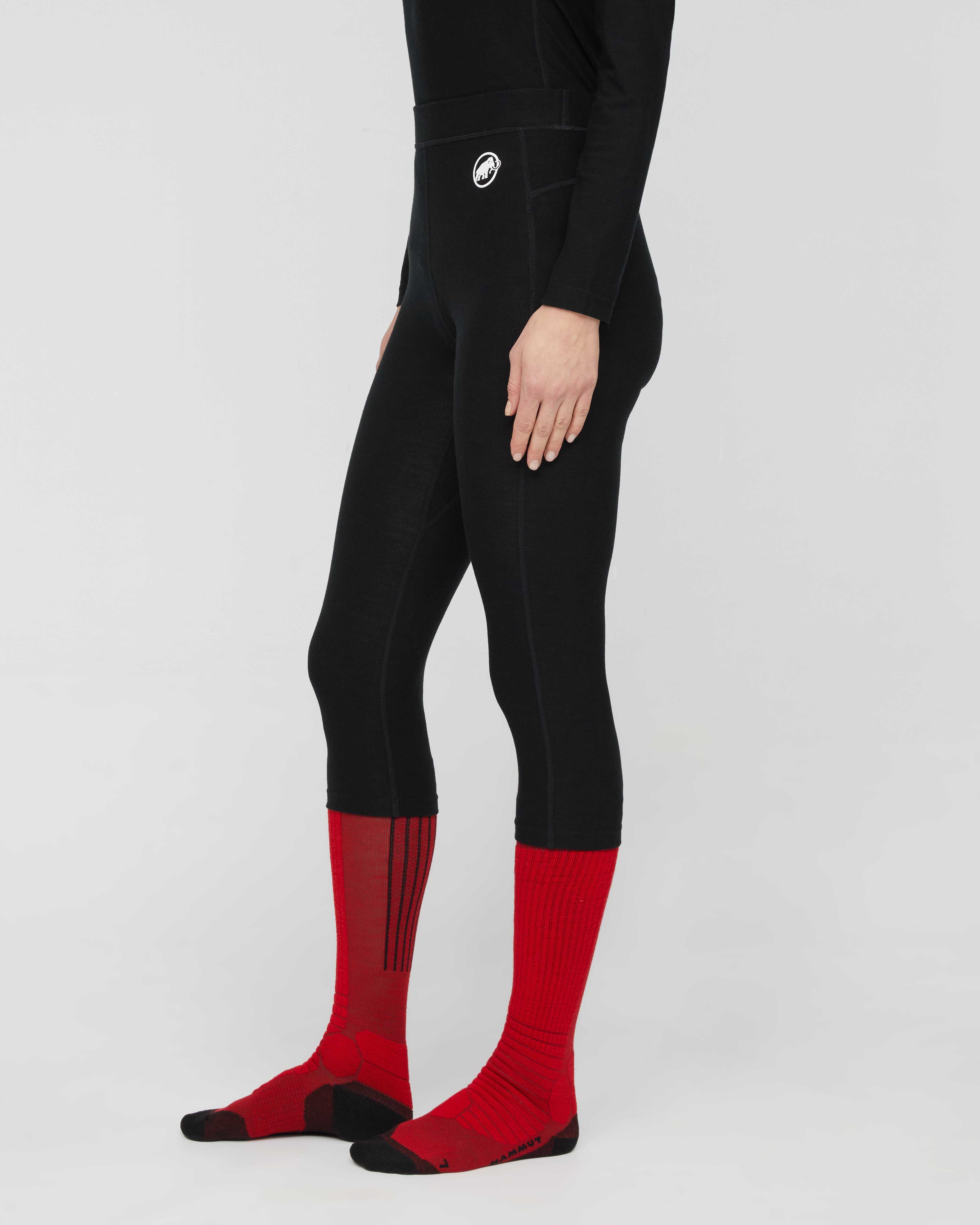 Mammut Tree Wool Thermal FL 3/4 Tights Women, black - Black - Model side view