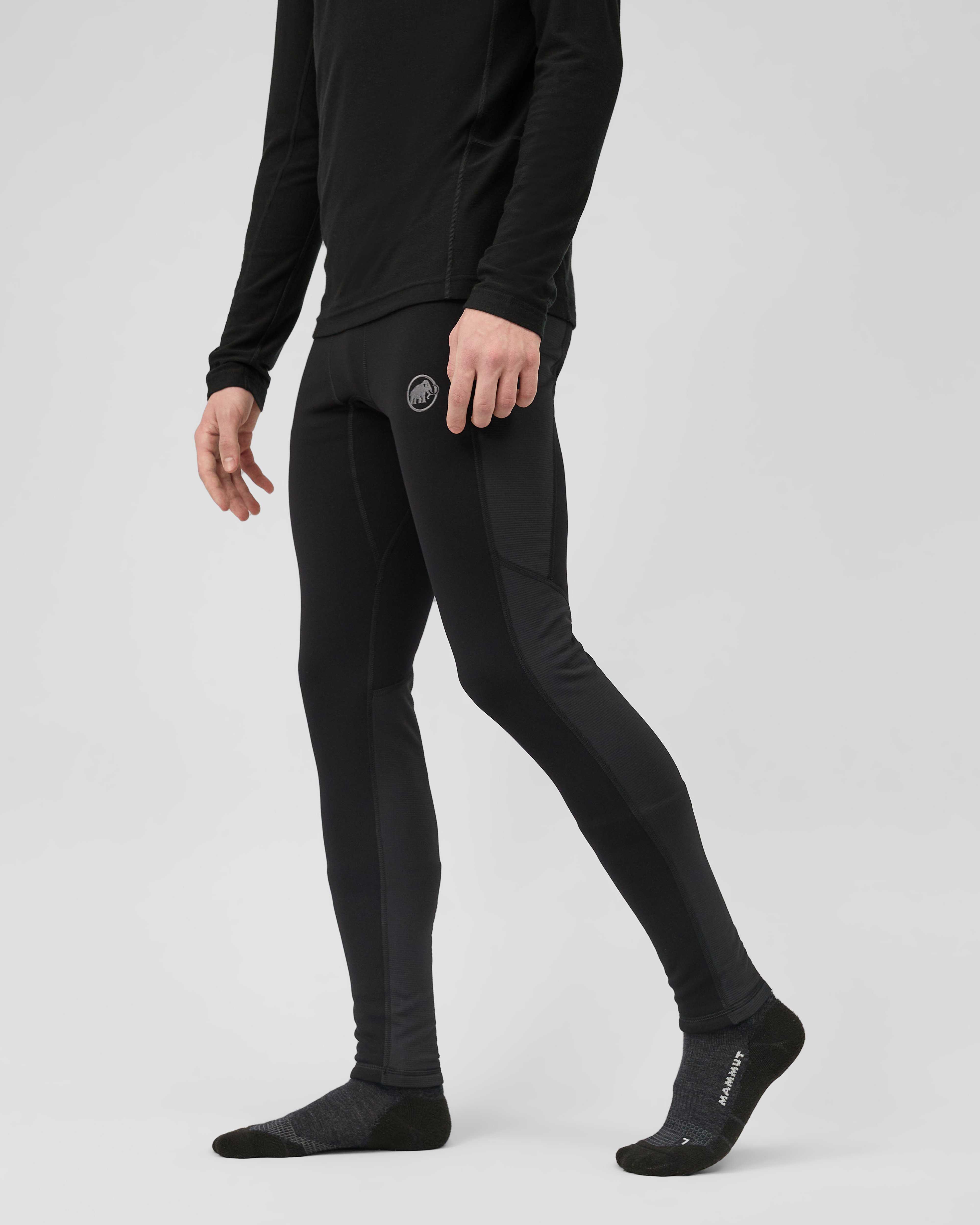 Mammut Tree Wool Thermal FL Tights Men, black - Black - Model side view
