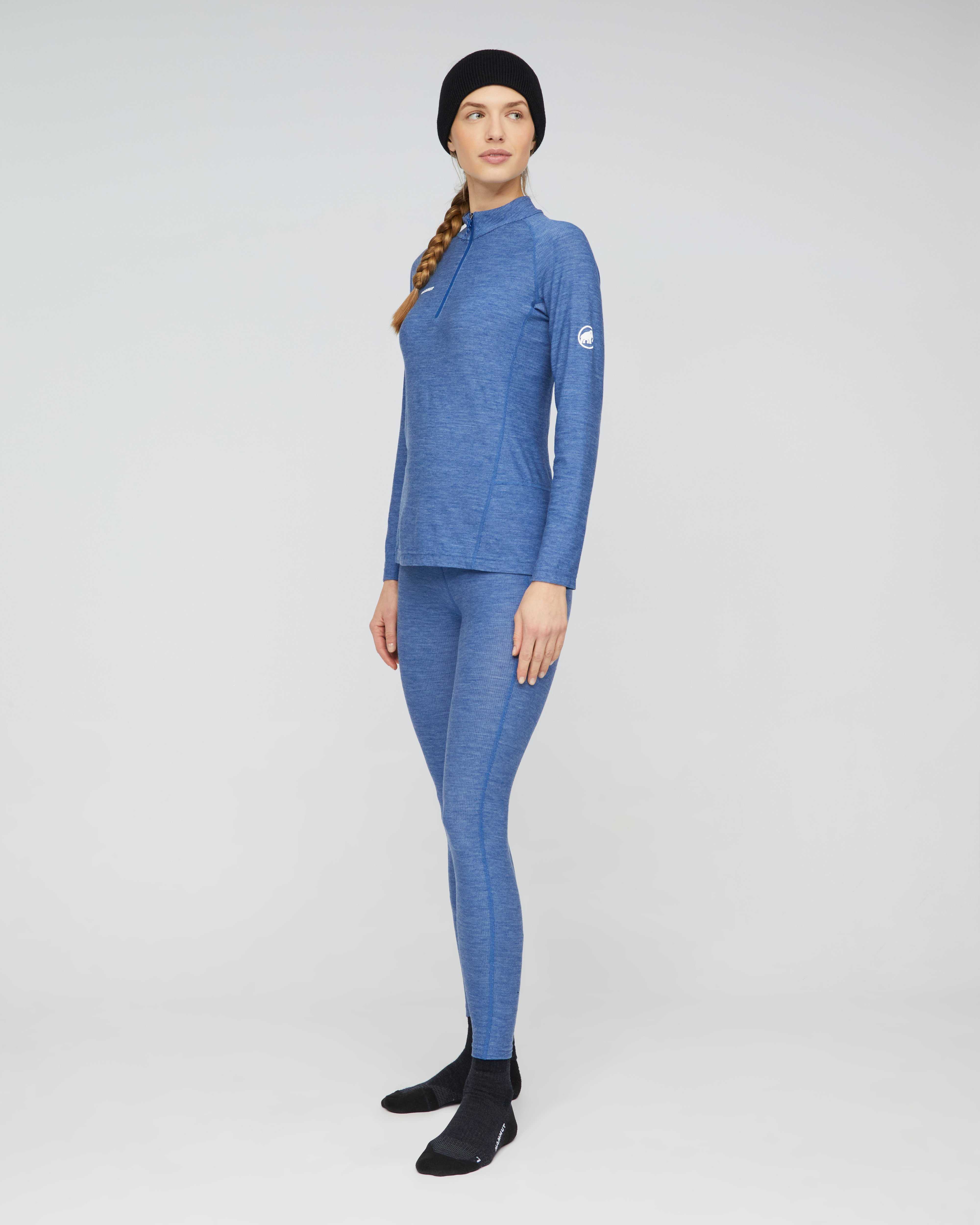 Mammut Tree Wool Thermal FL Tights Women, tschiel melange - Tschiel melange - Outdoor view