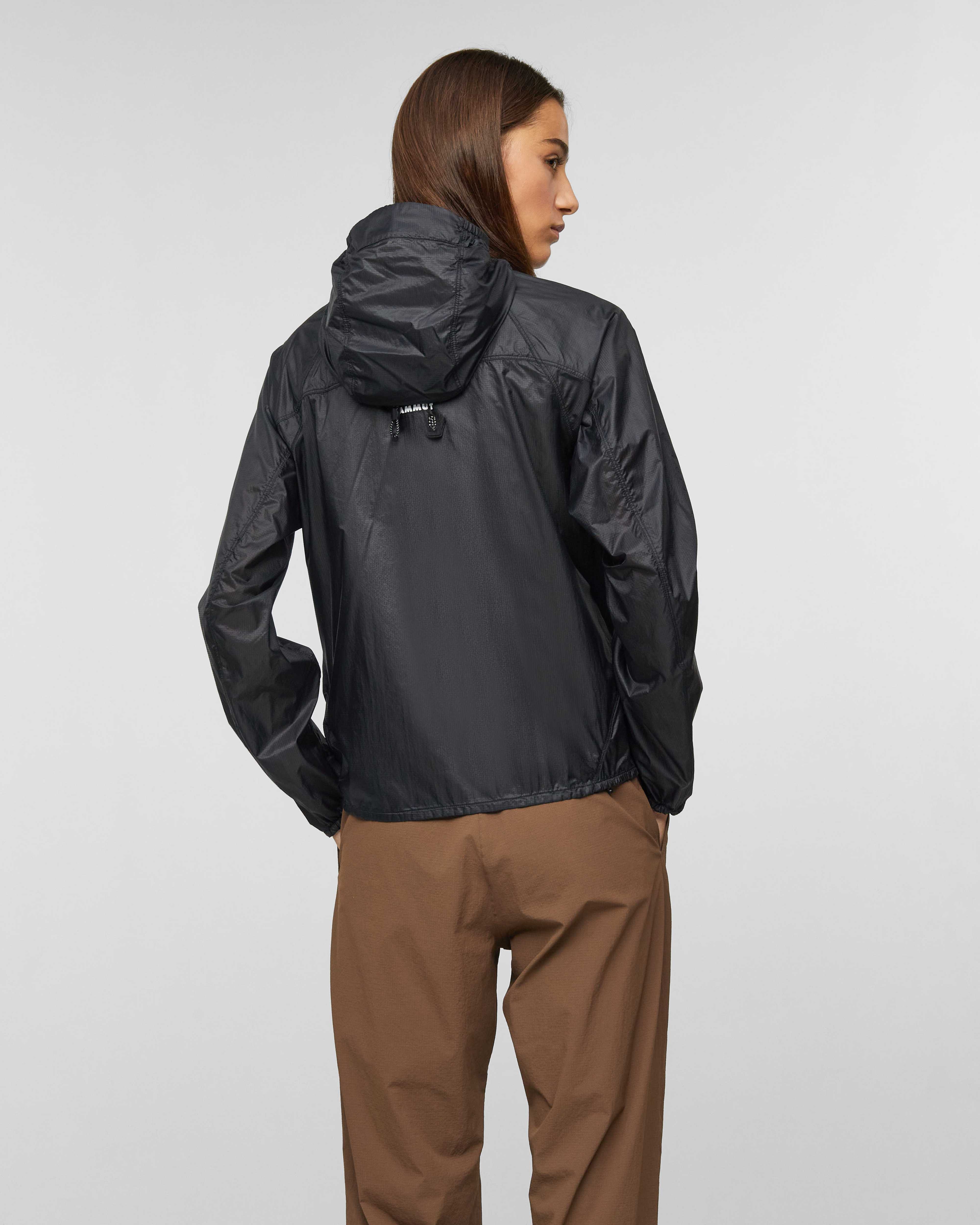 Mammut Valley Light WB Hooded Jacket Women, creas black - Creas black - Model back view