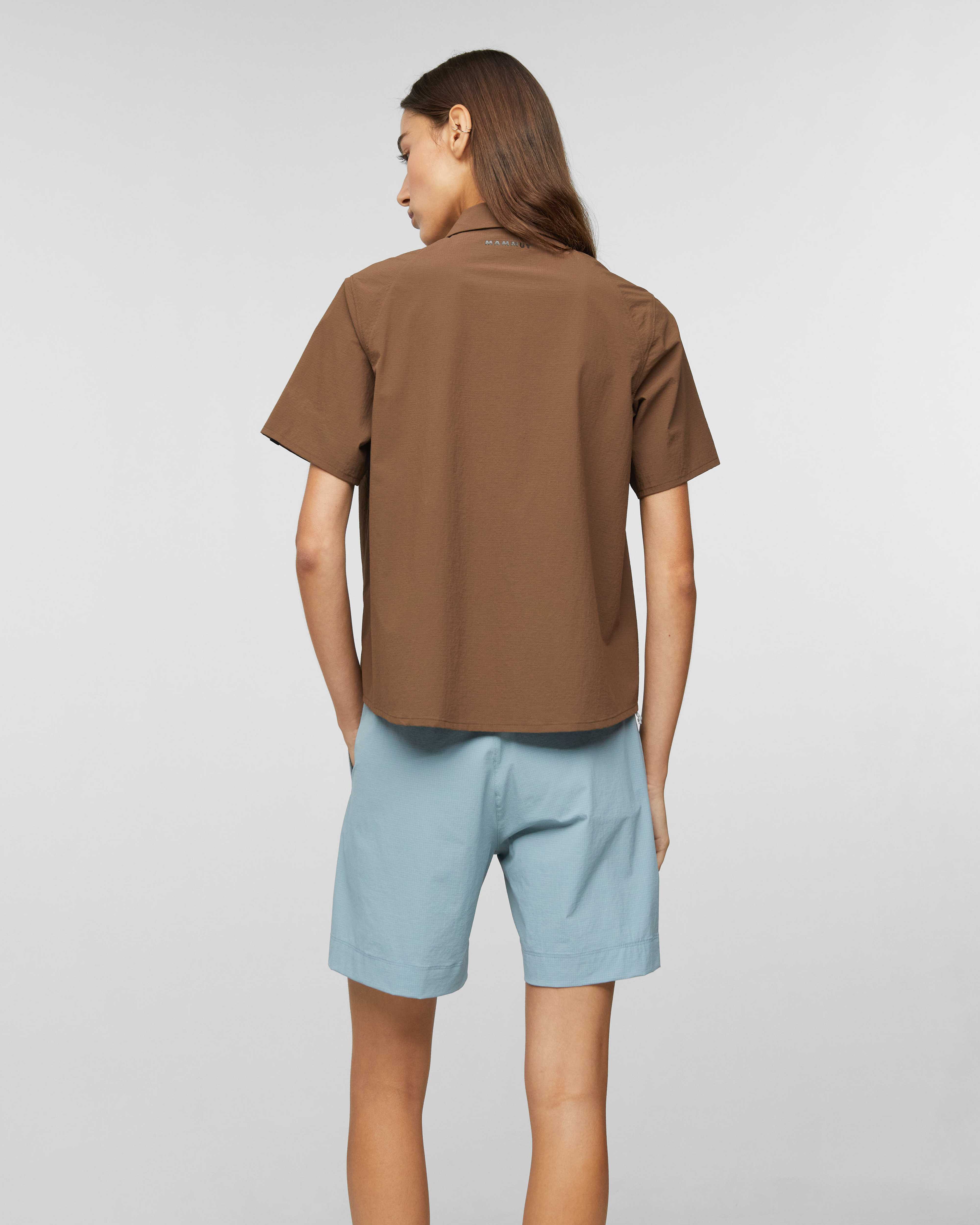 Mammut Valley Airdot Shirt Women, creas brown - Creas brown - Model back view