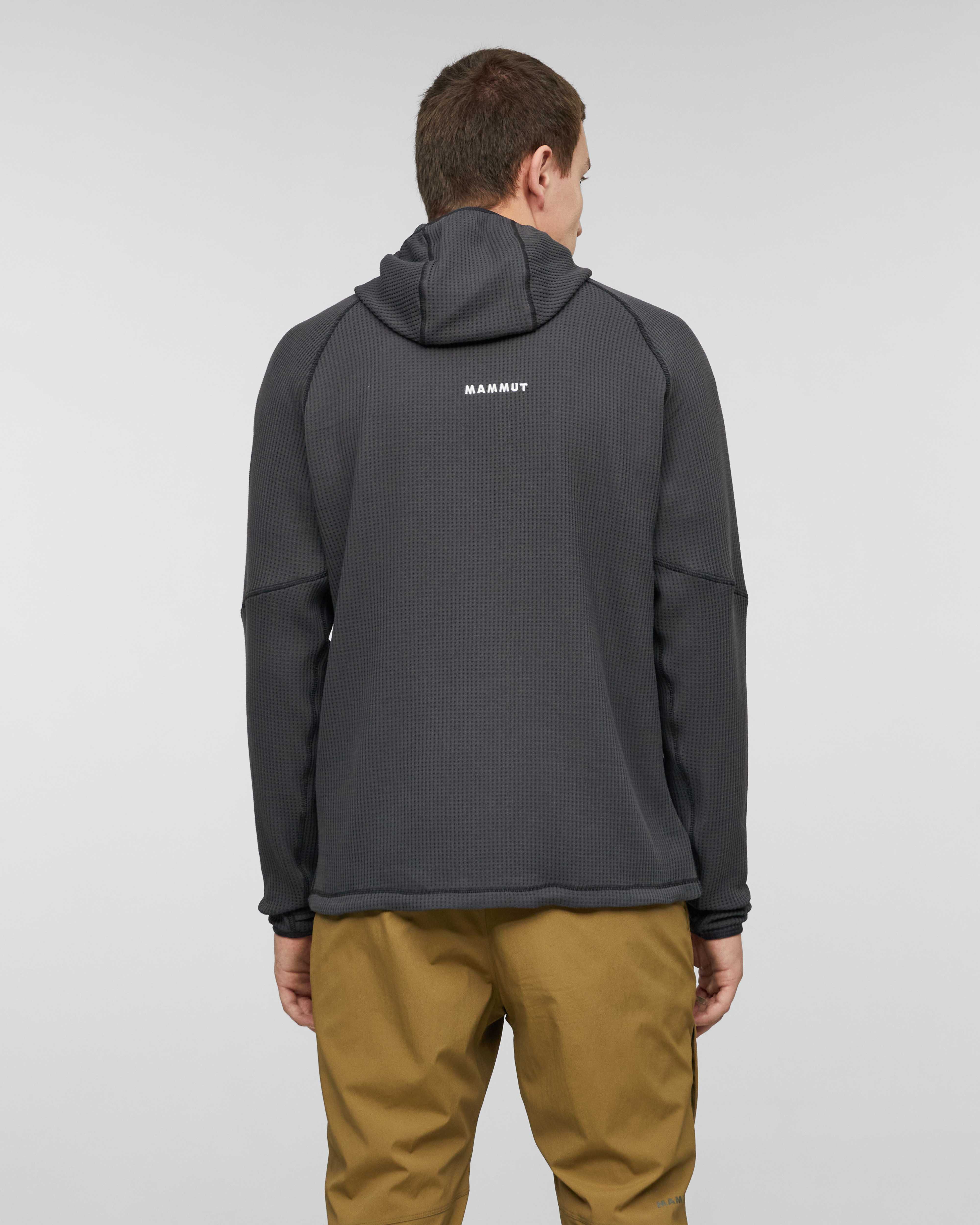 Mammut Valley Powerdry ML Hooded Jacket Men, creas black - Creas black - Model back view