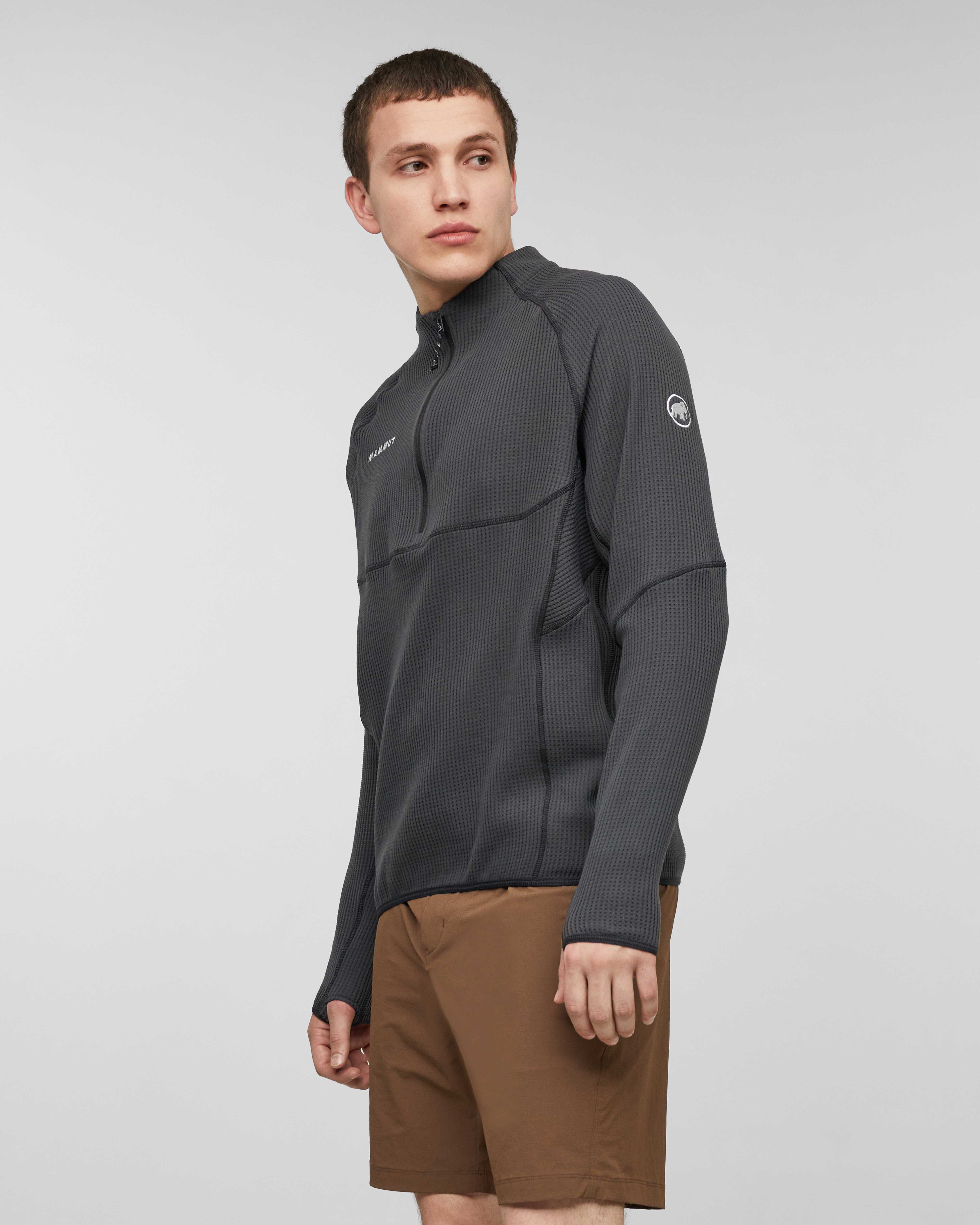 Mammut Valley Powerdry ML Half Zip Pull Men, creas black - Creas black - Model side view