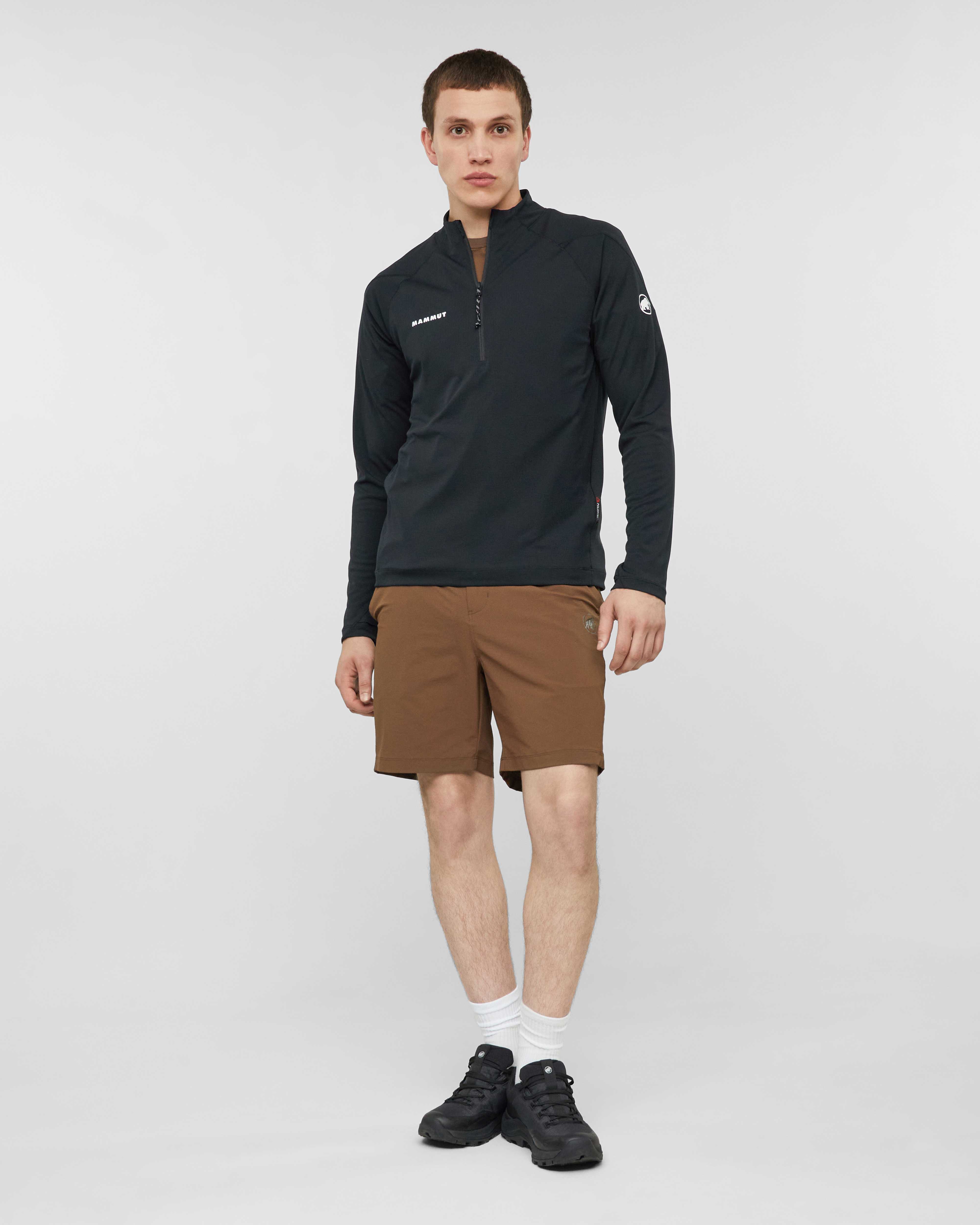 Mammut Valley Powerdry FL Half Zip T-Shirt Men, creas black - Creas black - Outdoor view