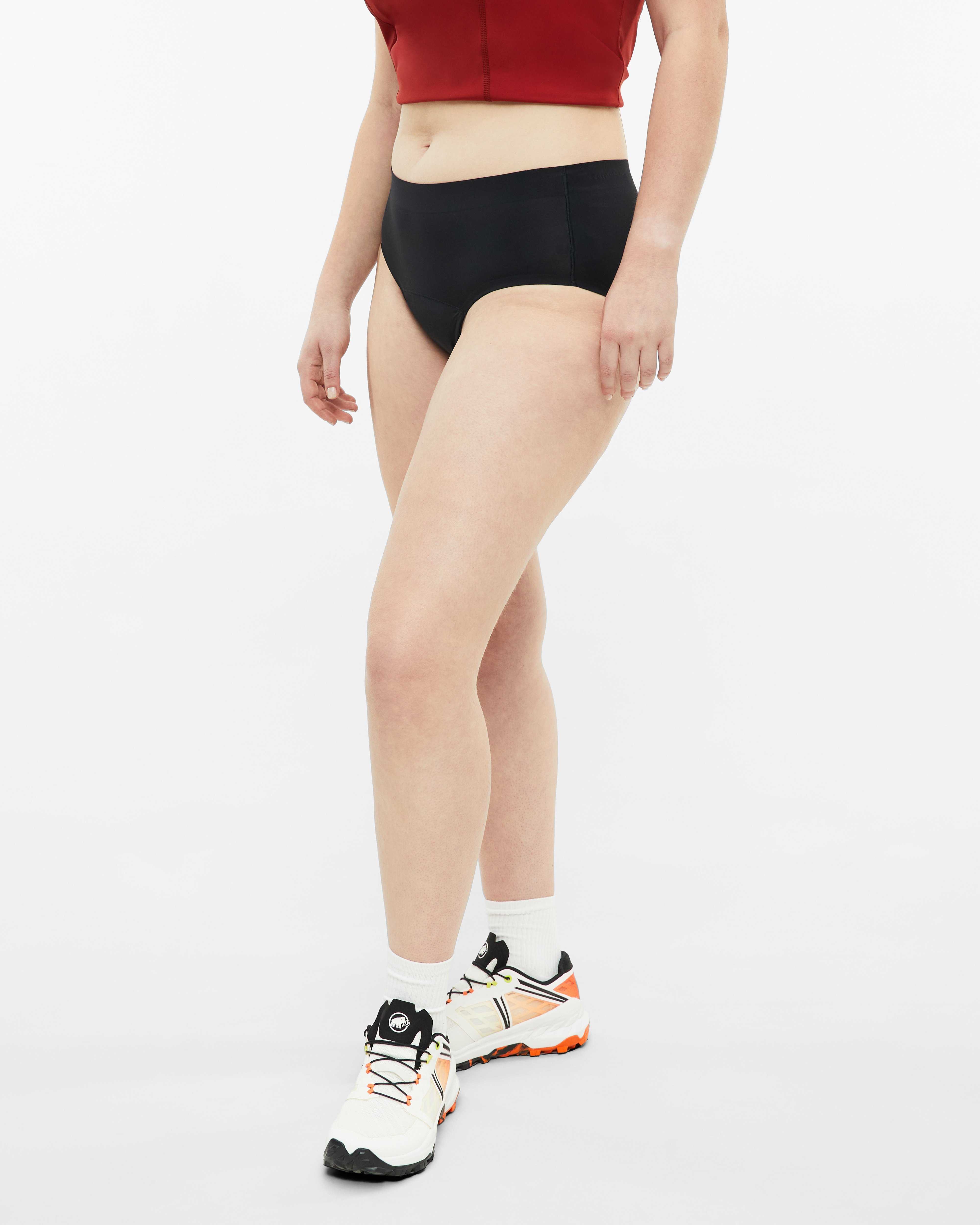 Mammut Female Engineering + Mammut Period Panty - Medium Absorbency, black - Black - Model side view